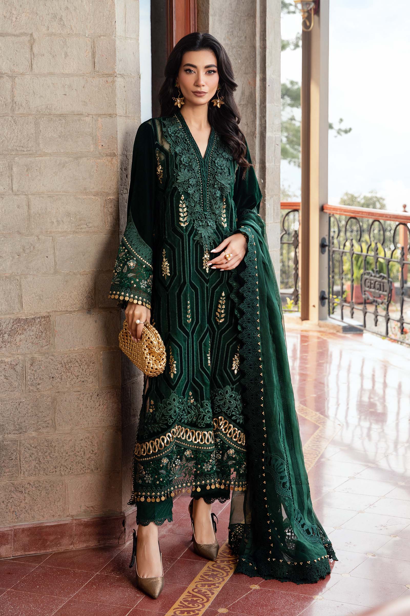 MARIA.B Winter Luxe – Embroidered Velvet | DL-1212 - Image 4