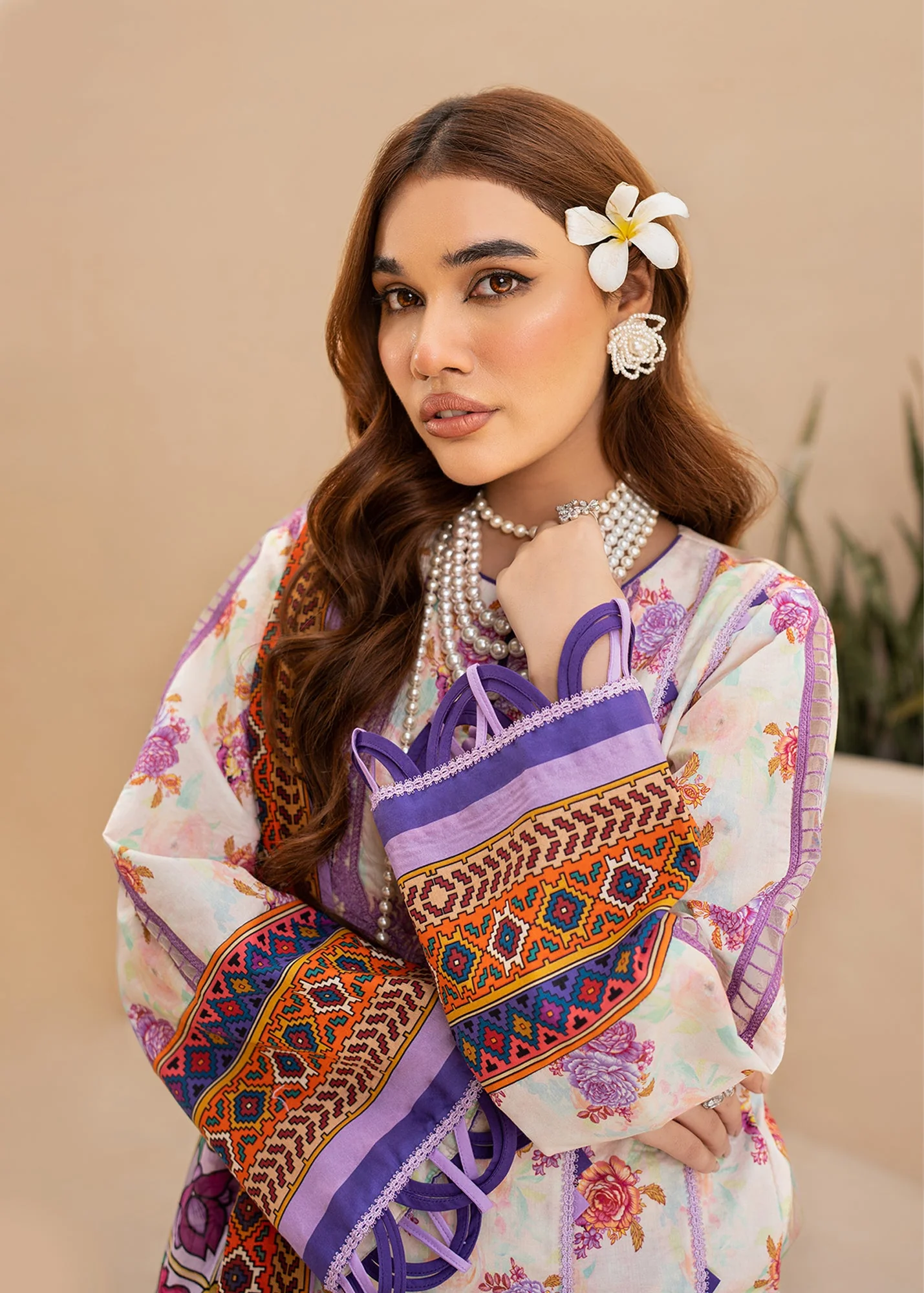Maria Osama Khan Raya Lawn Collection – Lavendar Haze (MR-04) - Image 2