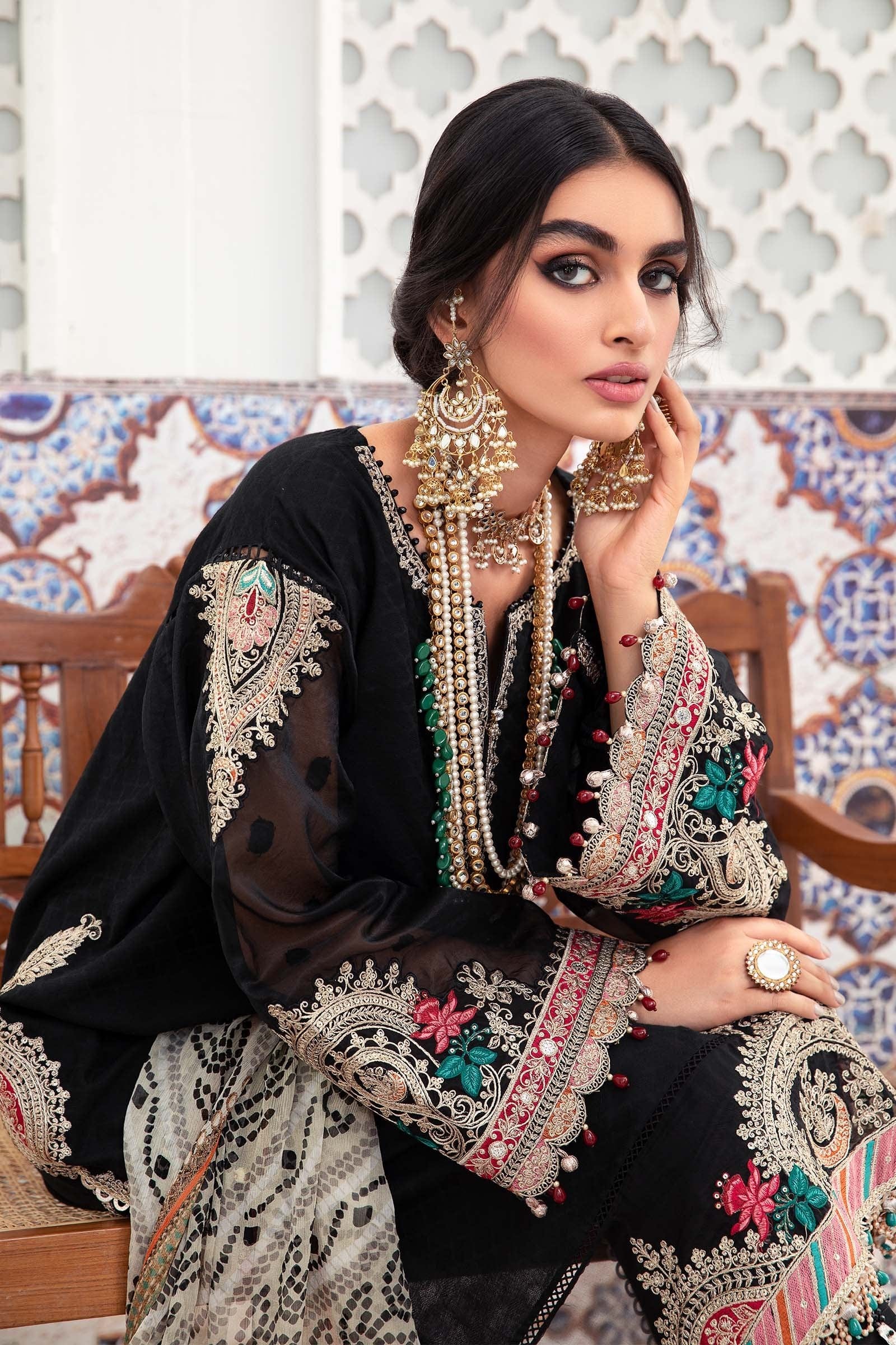 MARIA.B Eid Lawn Collection 2022 – EL-22-07-Black - Image 4
