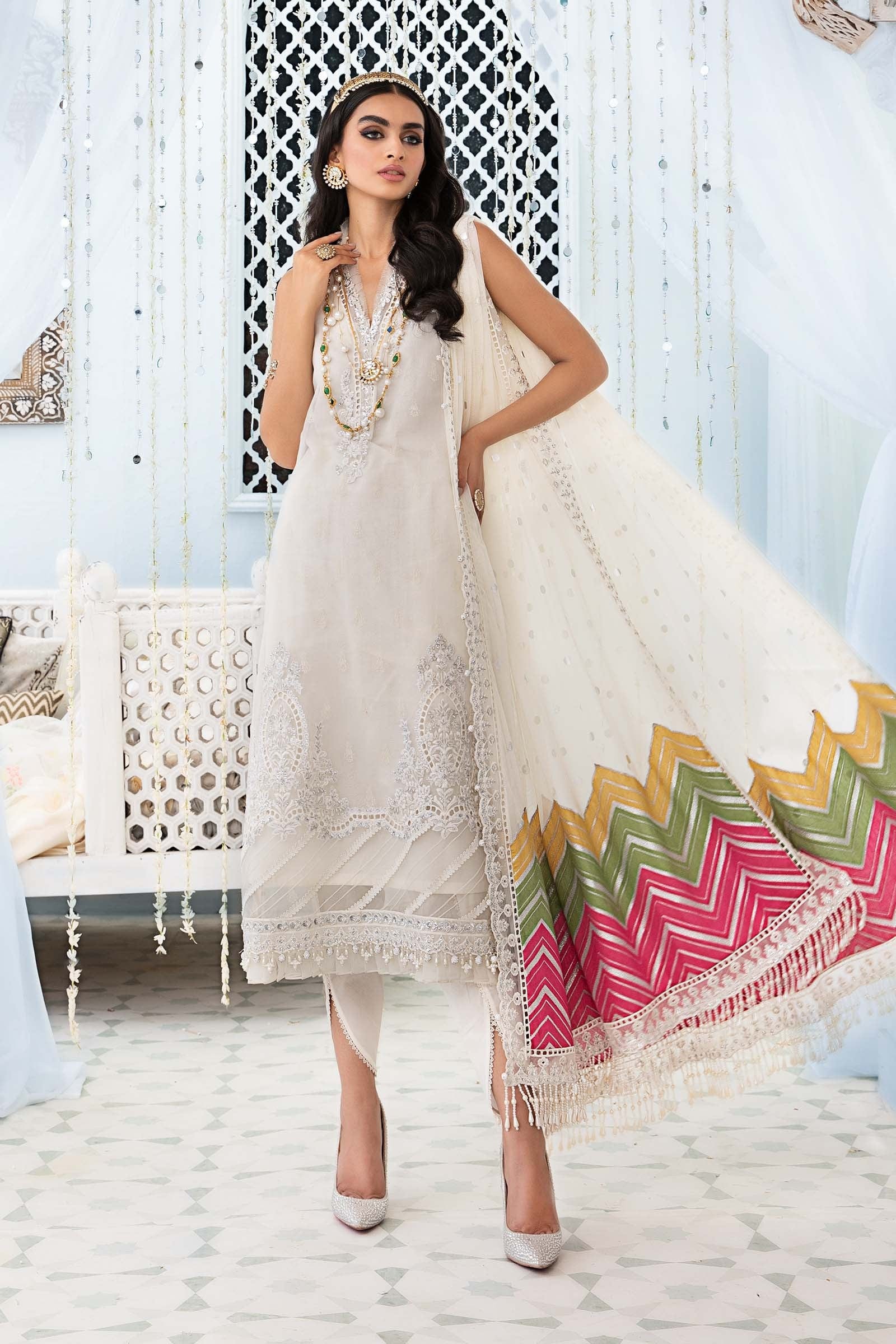 MARIA.B Eid Lawn Collection 2022 – EL-22-10-Off White - Image 4