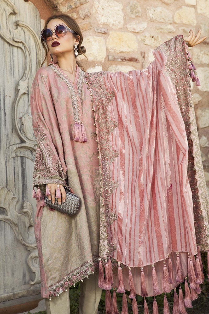 MARIA.B Linen Winter Collection 2020 – DL-802-Ash Pink - Image 2
