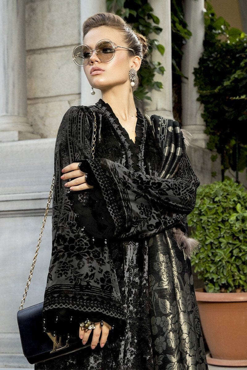 MARIA.B Linen Winter Collection 2020 – DL-806-Black and Beige - Image 3