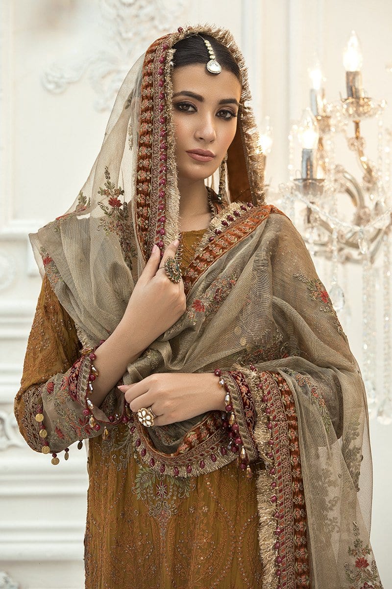 MARIA.B MBROIDERED Eid Collection 2020 – Rust (BD-1906) - Image 3