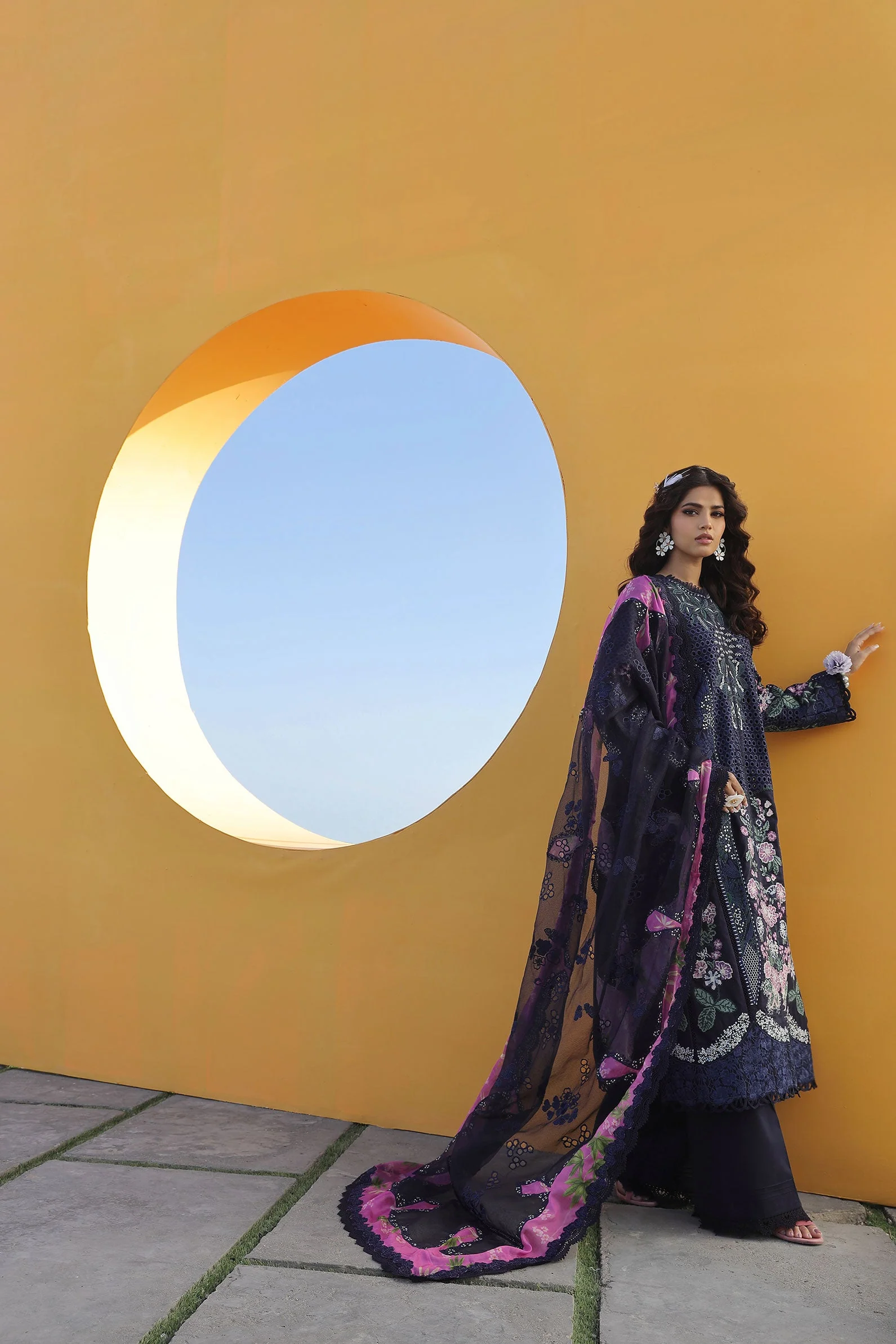 Maryam Hussain Festive Luxury Lawn – Zoya - Image 4