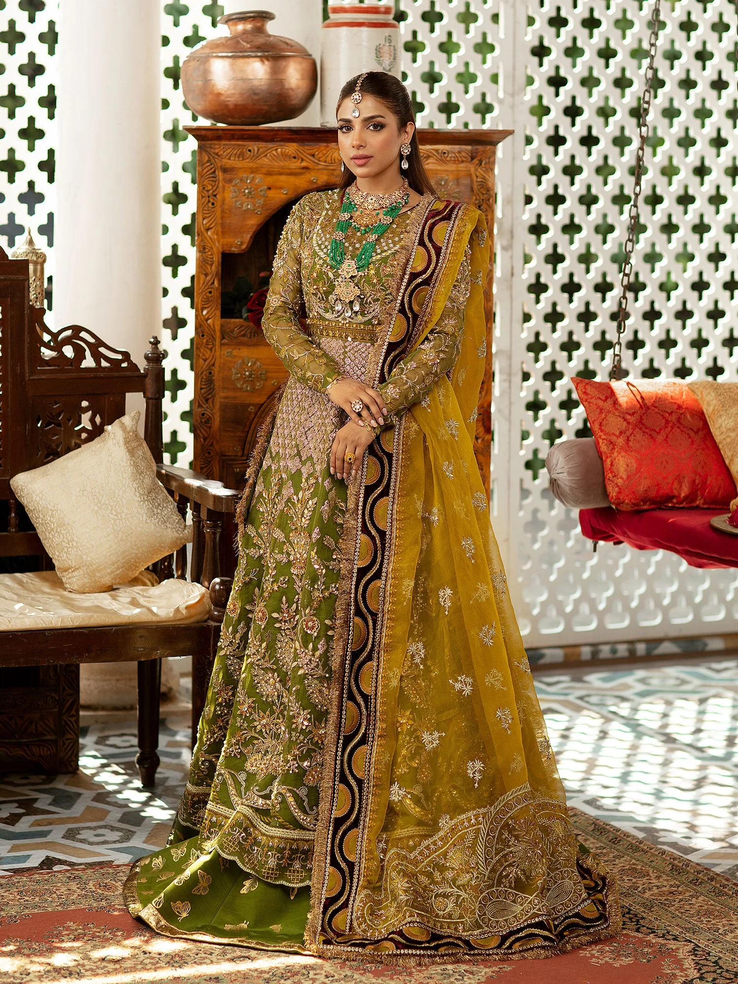 Maryam Hussain Gulaab Wedding Formals – MEHNDI - Image 2