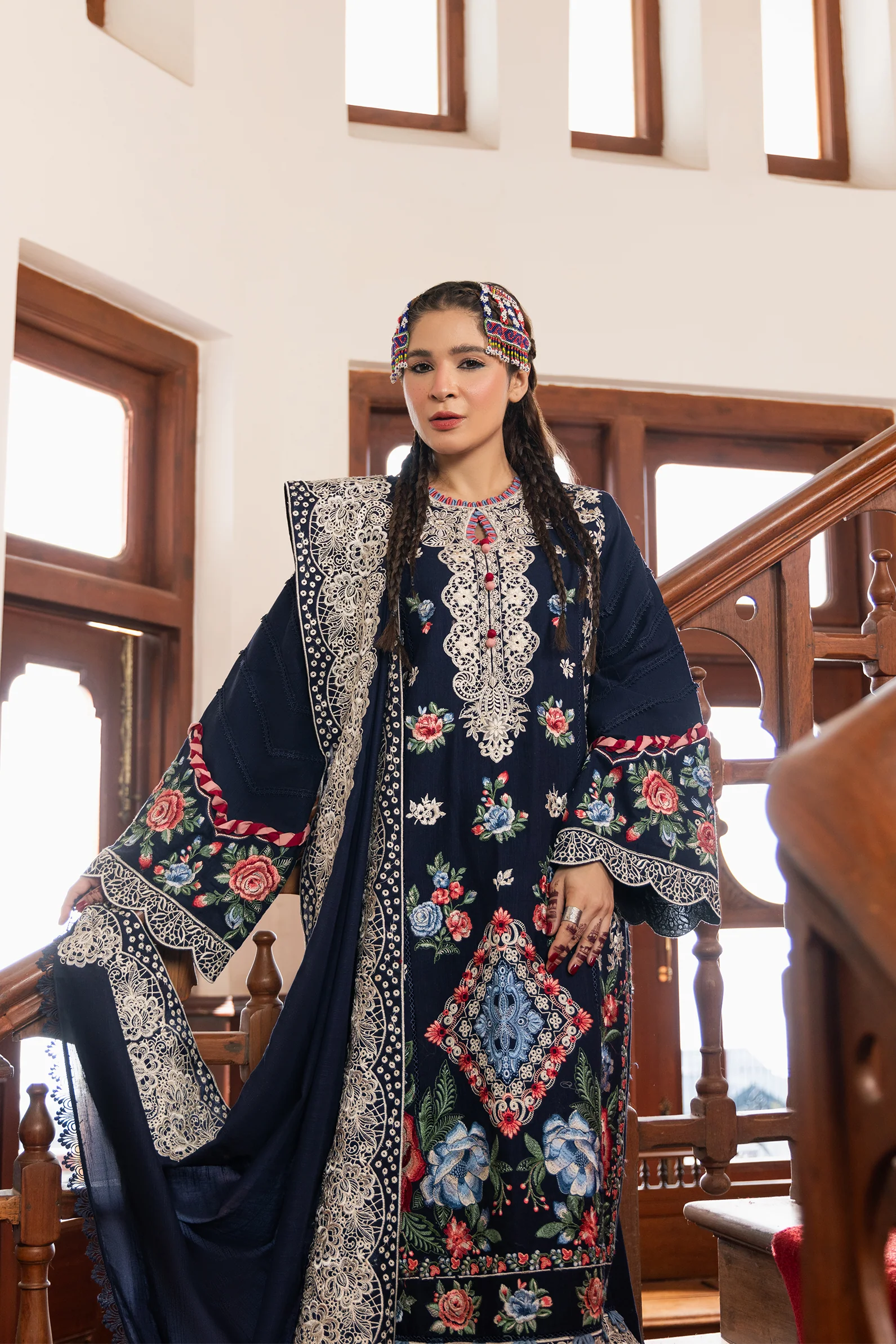 Maryam Hussain Luxe Winter Edition with Shawl – Muse - Image 3