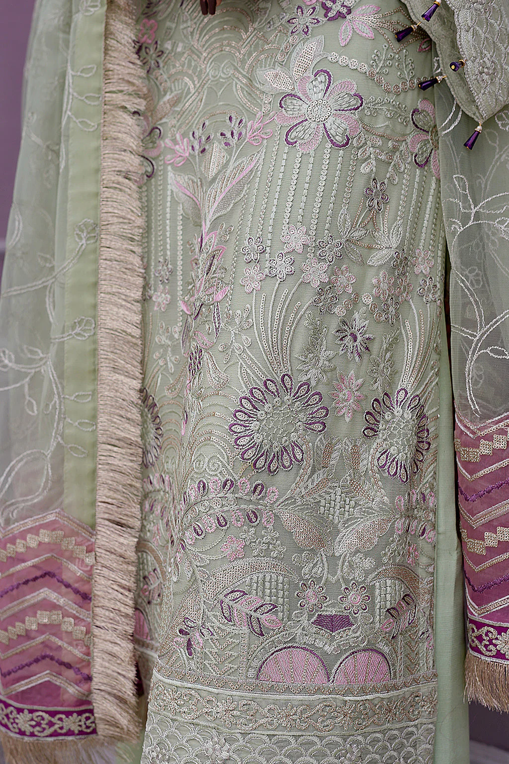 Maryam's Afsaneh Embroidered Formal Stitched/Pret Festive Collection – A-207 - Image 6