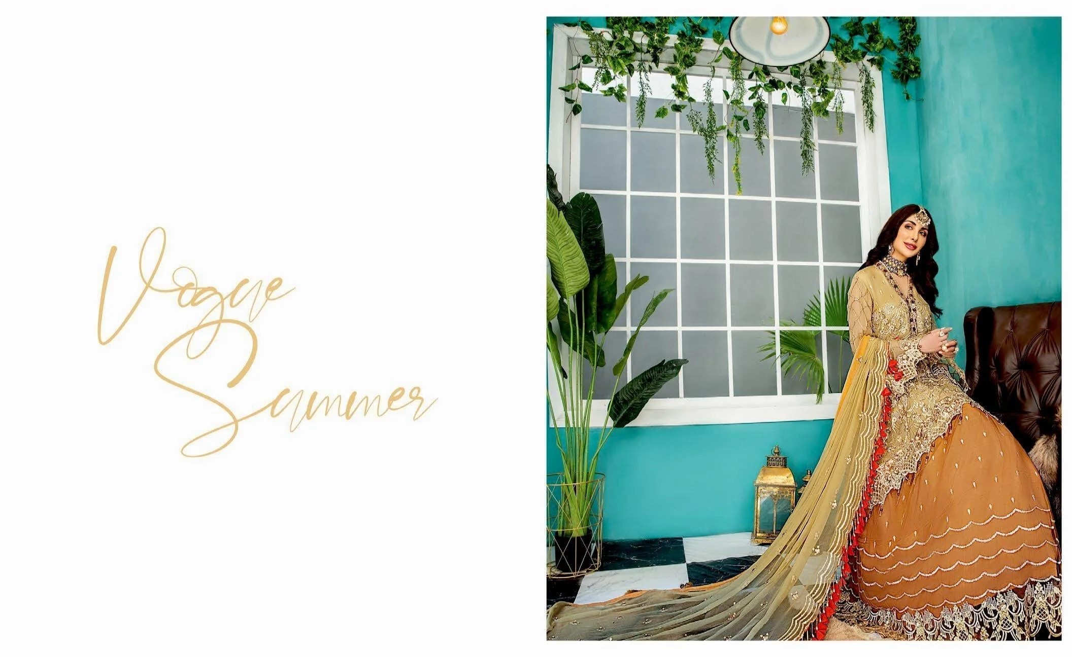Maryam's Gold Luxury Embroidered Chiffon Collection Vol 7 – MG-80 - Image 4