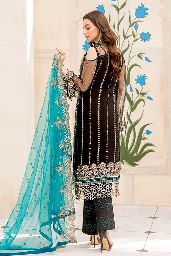 Maryam's Luxury Embroidered Vol-20 – D-05 Beau Aqua - Image 2