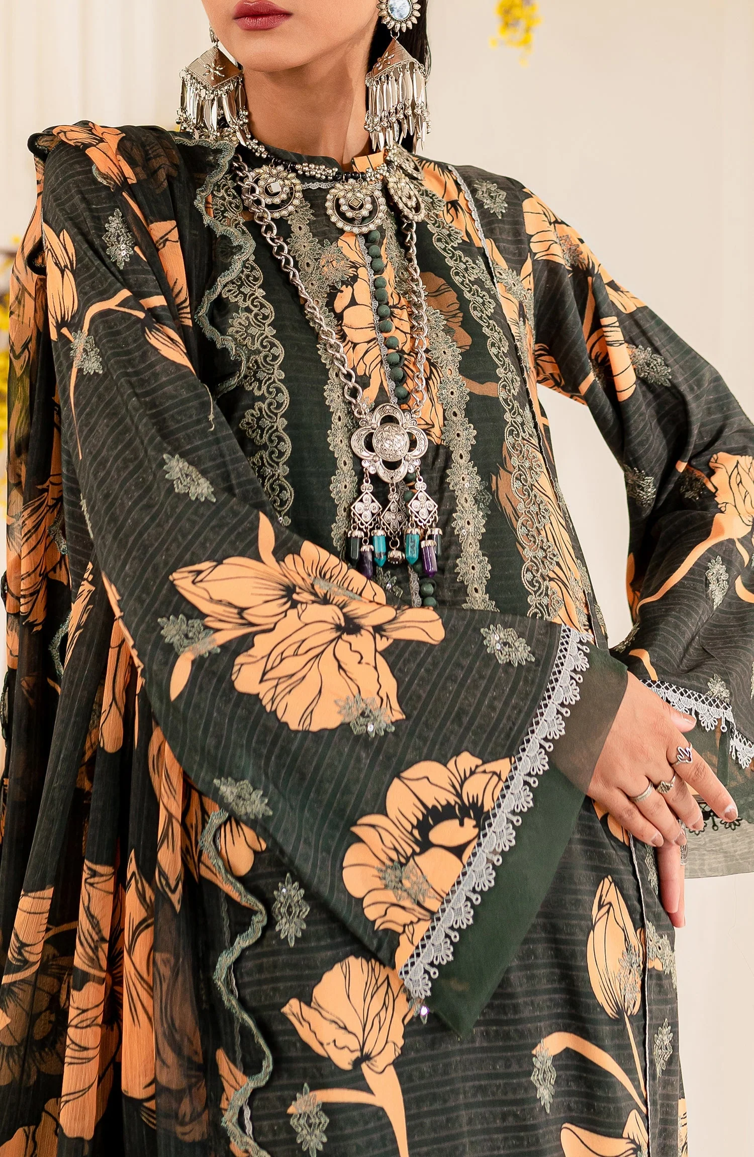 Maryum N Maria Aleena Fusion Prints – Jet (MLFD-168) - Image 2