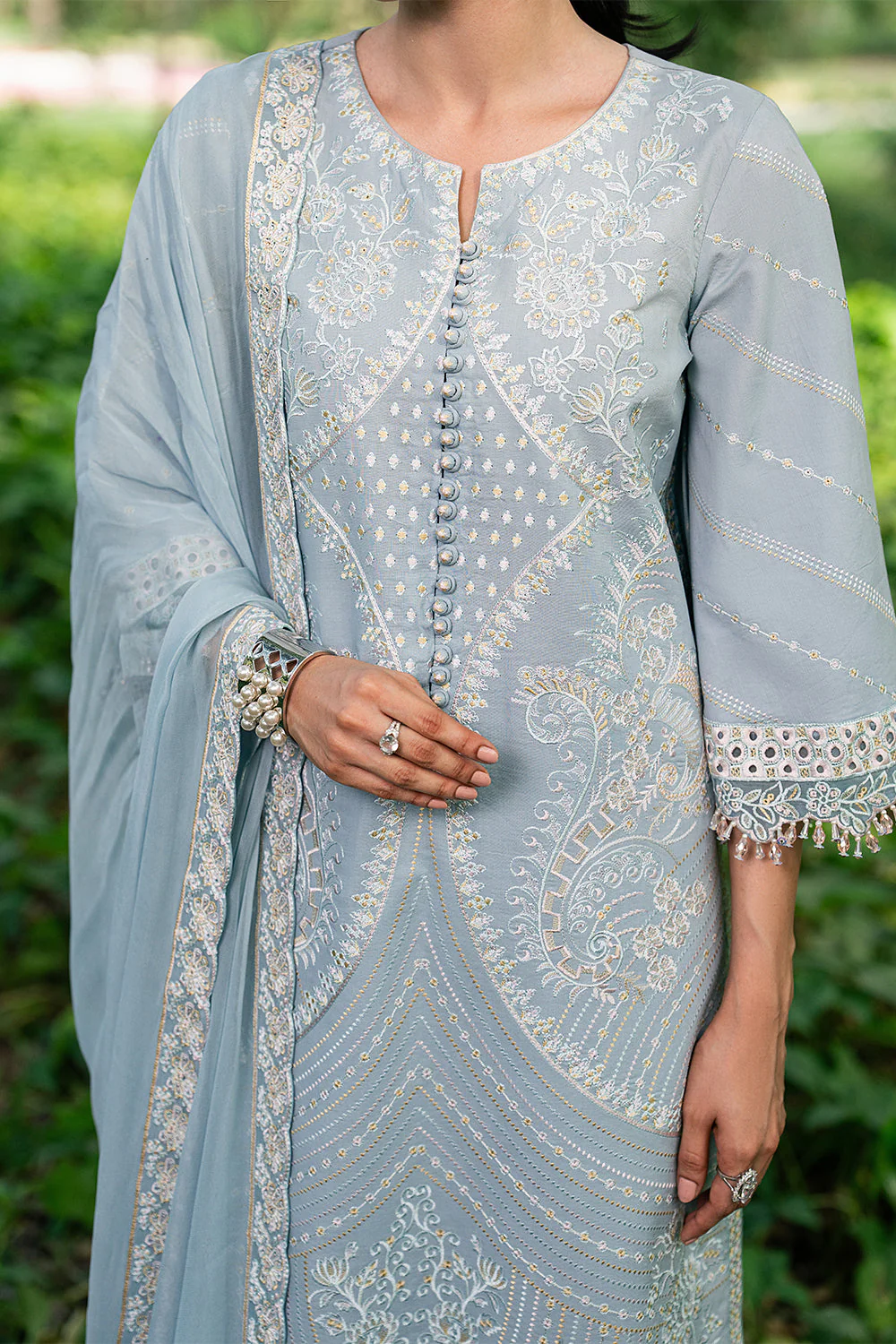 Maryum N Maria Luxury Lawn – ORCHID - MSU0636 - Image 3
