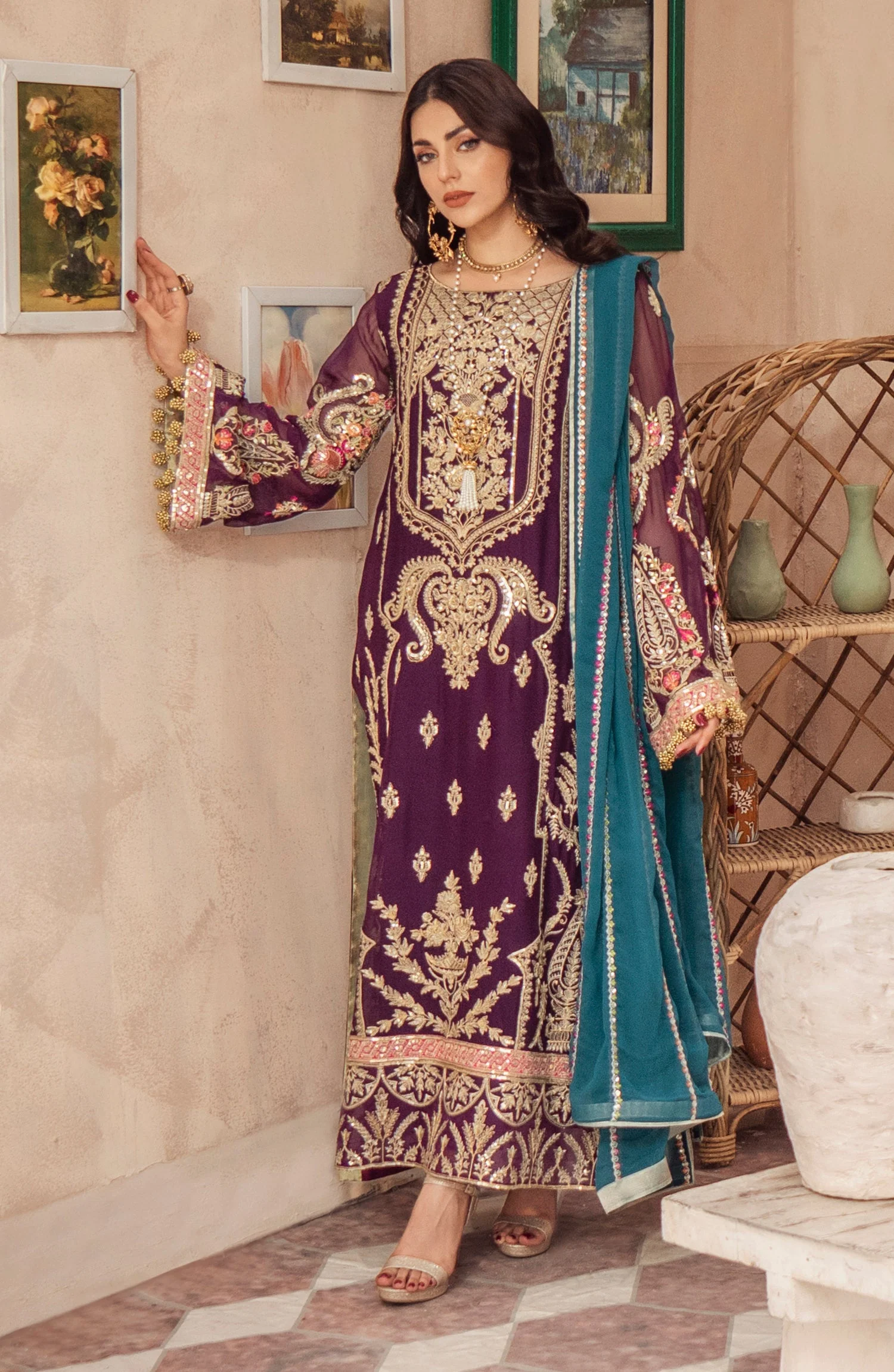 Mashq Zainab by Maryum N Maria Luxury Formal Collection – Formal Dress - Beauty Marked (QFD-0065) - Image 2