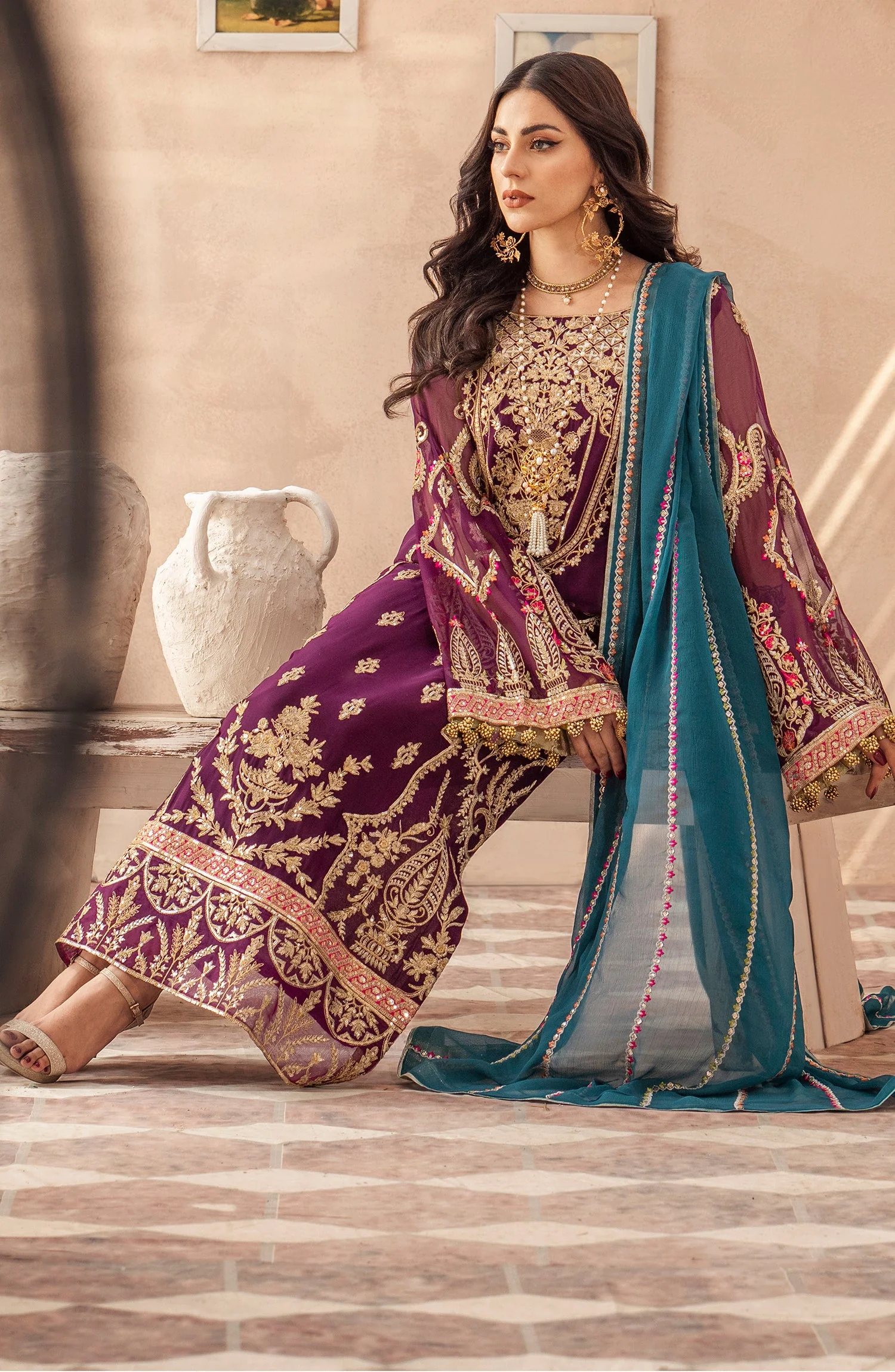 Mashq Zainab by Maryum N Maria Luxury Formal Collection – Formal Dress - Beauty Marked (QFD-0065) - Image 3