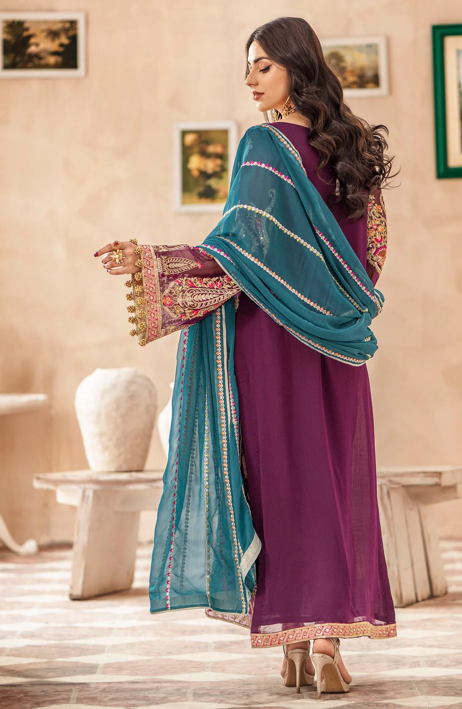 Mashq Zainab by Maryum N Maria Luxury Formal Collection – Formal Dress - Beauty Marked (QFD-0065) - Image 6