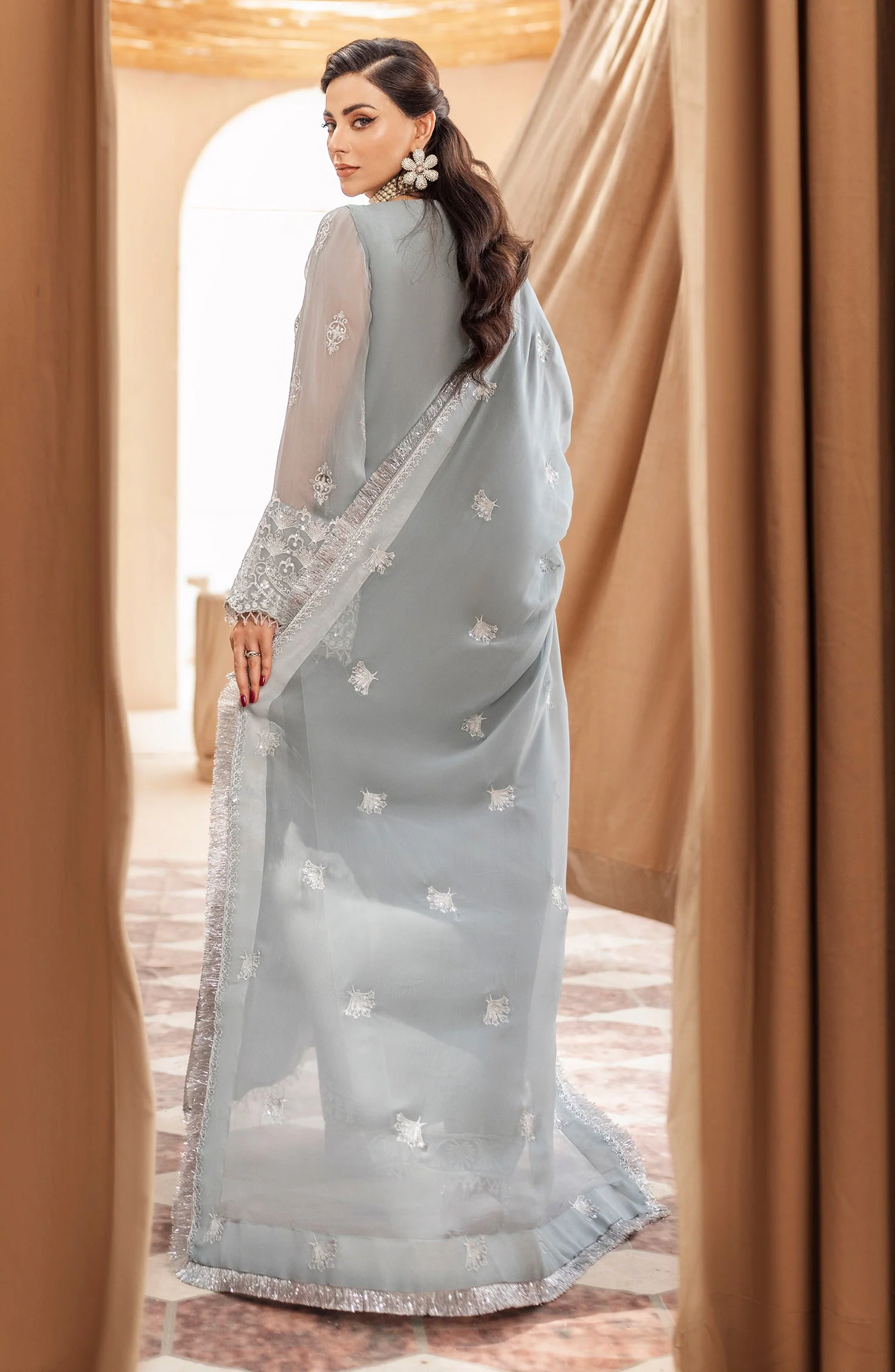 Mashq Zainab by Maryum N Maria Luxury Formal Collection – Formal Dress - Gesso (QFD-0061) - Image 5