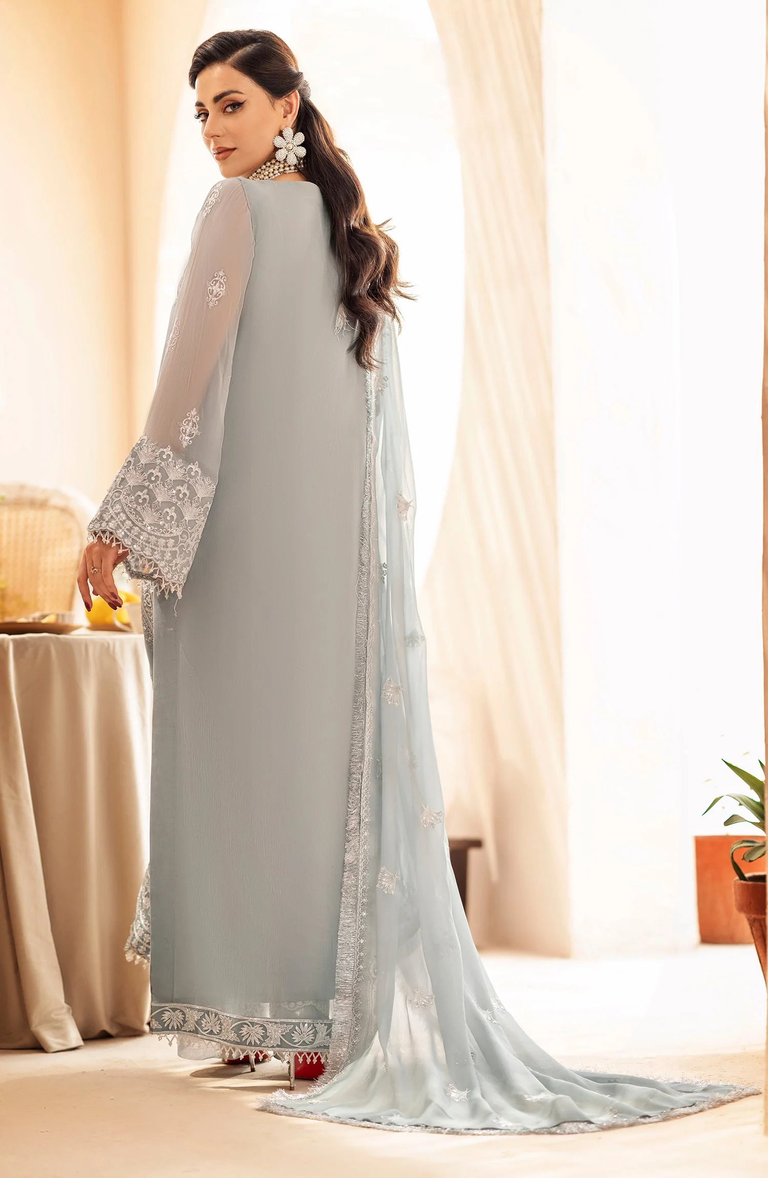 Mashq Zainab by Maryum N Maria Luxury Formal Collection – Formal Dress - Gesso (QFD-0061) - Image 6