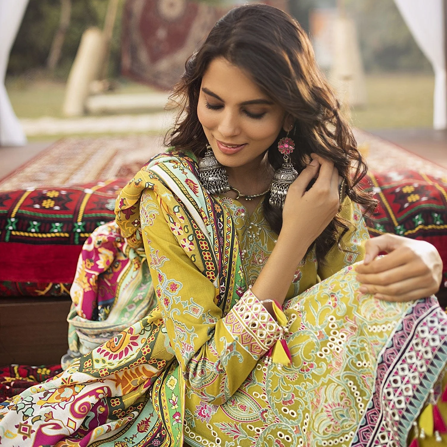Maya by Nureh Embroidered Khaddar Winter Collection (with Shawl) – GUL NW 06 - Image 4