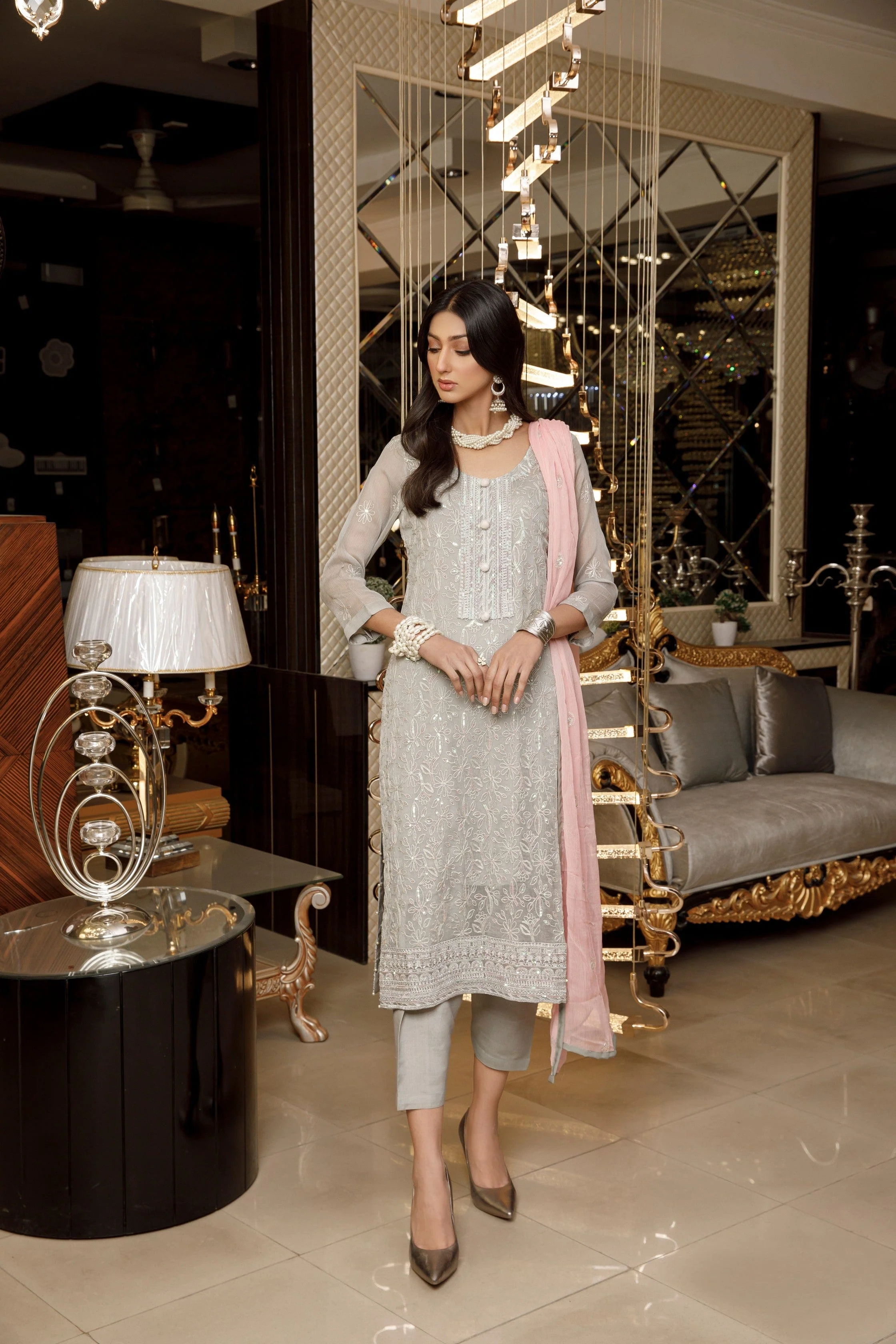 Meraki Embroidered Chiffon Collection Vol-2 – MEC2-10 - Image 4