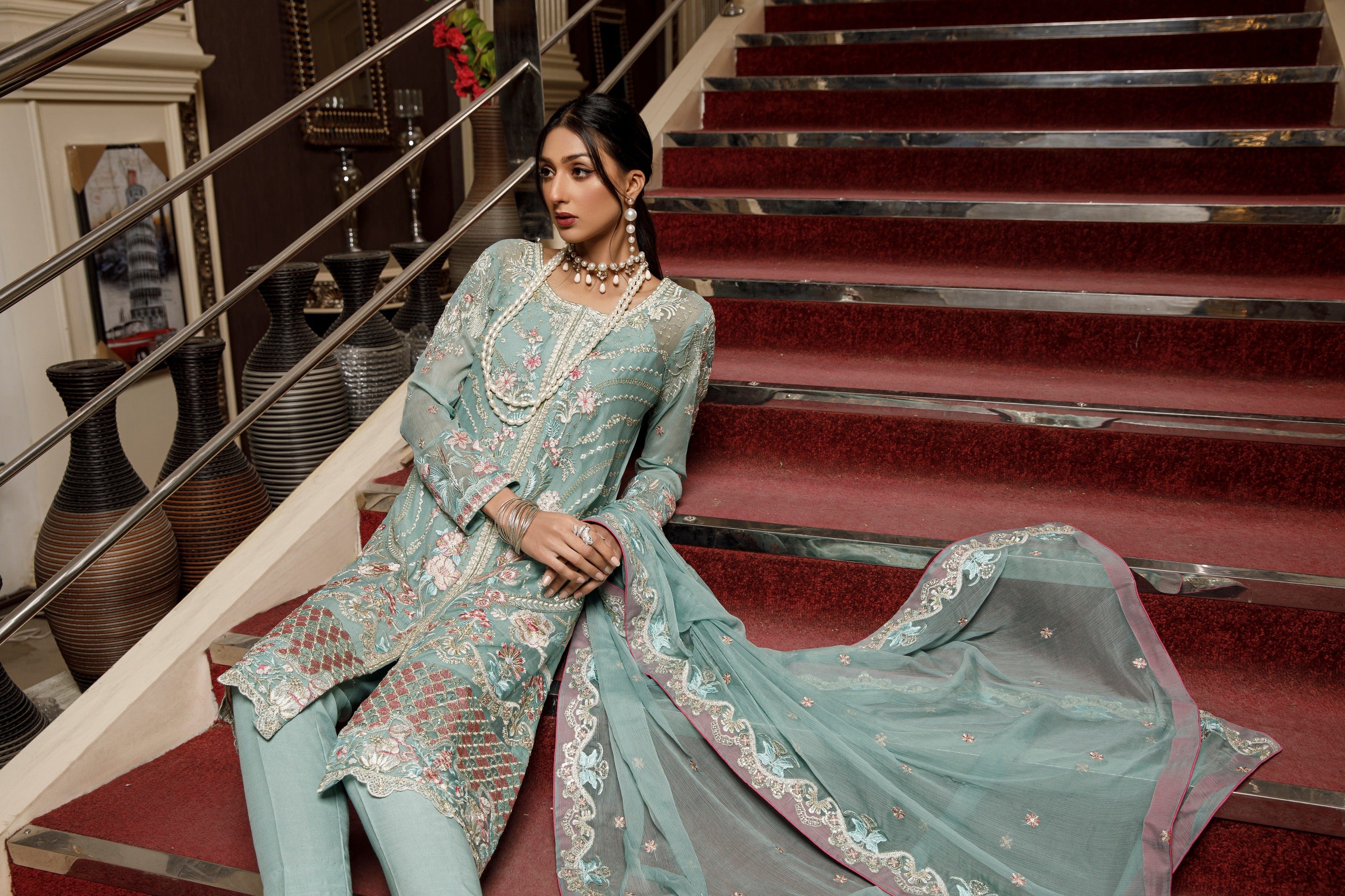 Meraki Embroidered Chiffon Collection Vol-2 – MEC2-13 - Image 5