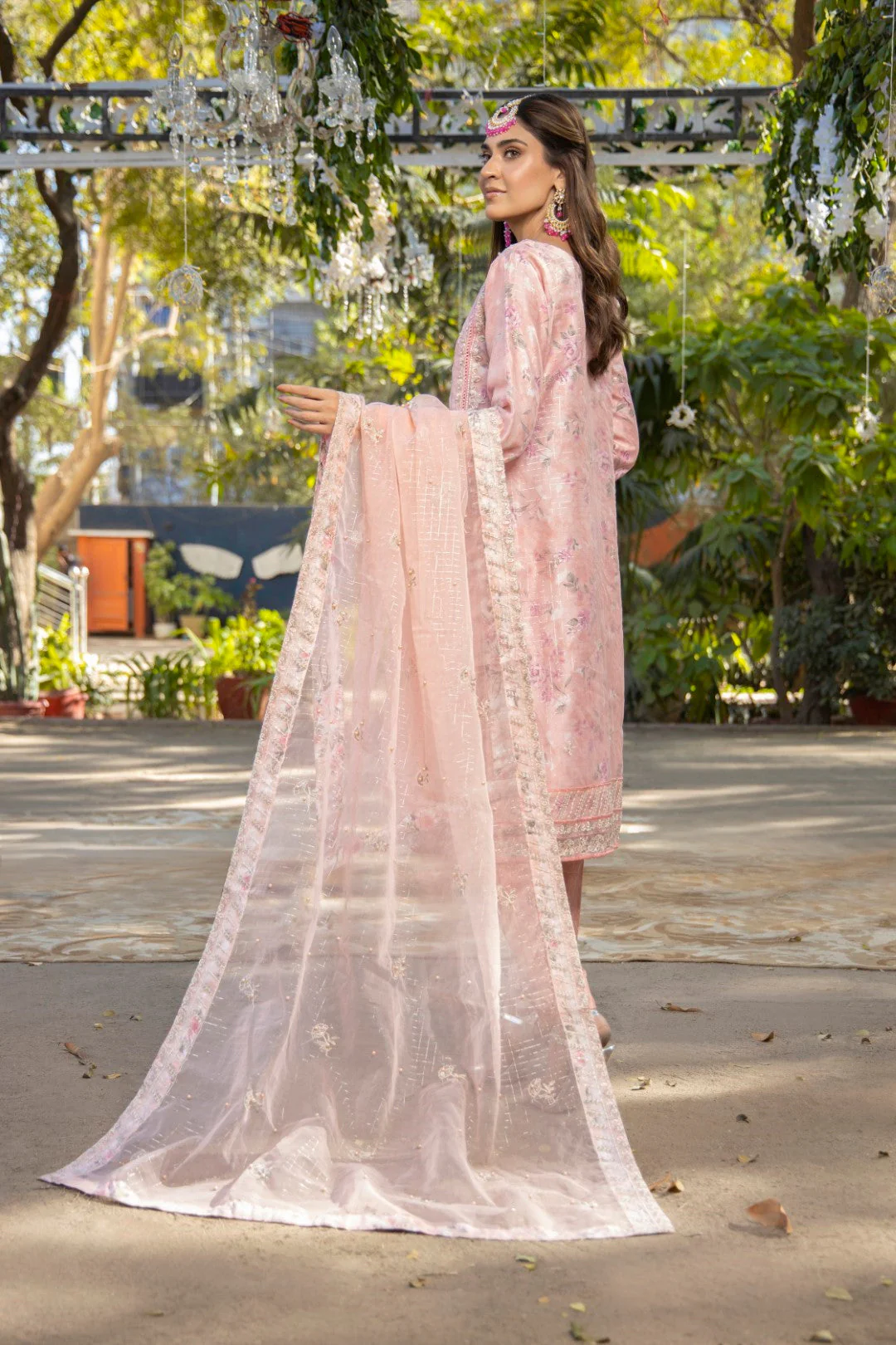 Miraas Semi-Stitched Festive Formals with Clutch – D-3 - Image 5