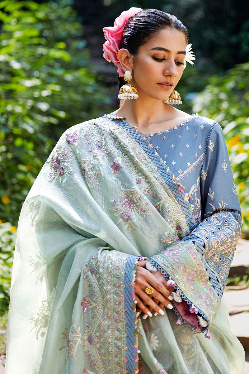 Mohsin Naveed Ranjha Festive Luxury Lawn Collection – Khushboo - Image 5