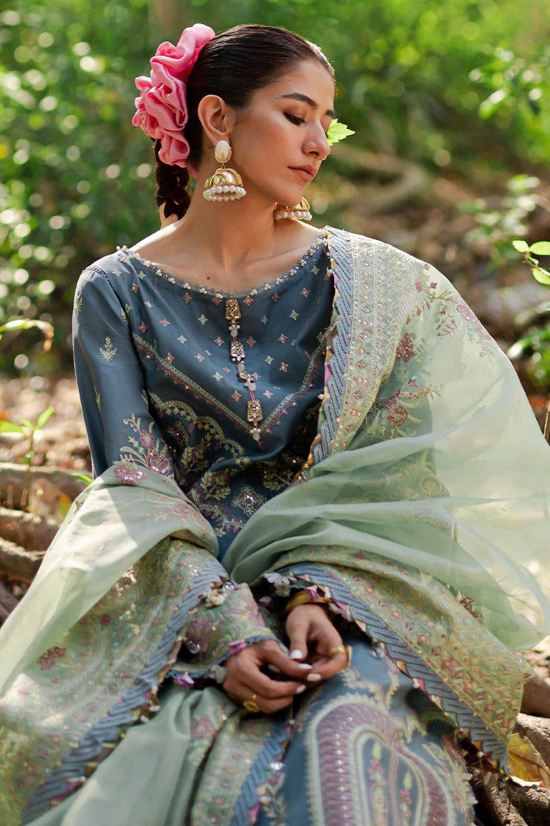 Mohsin Naveed Ranjha Festive Luxury Lawn Collection – Khushboo - Image 8