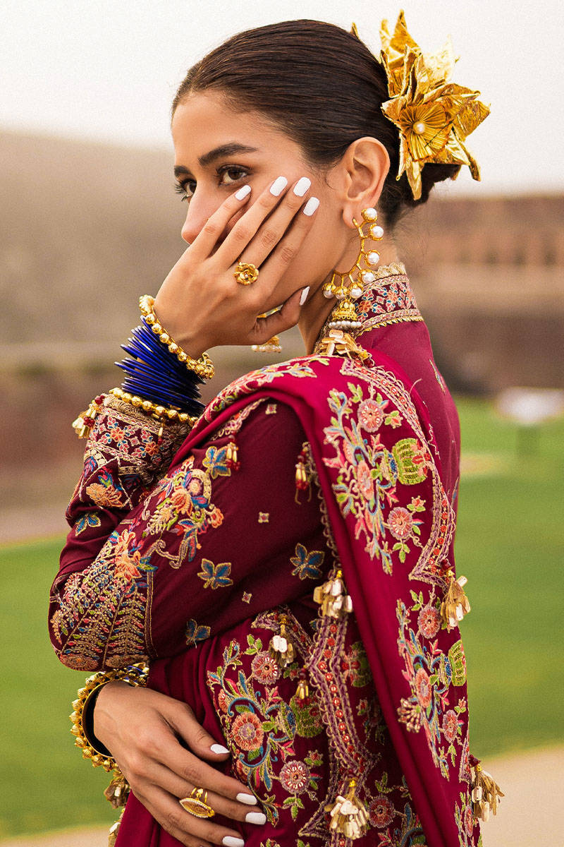 Mohsin Naveed Ranjha Festive Luxury Lawn Collection – Zafran - Image 10