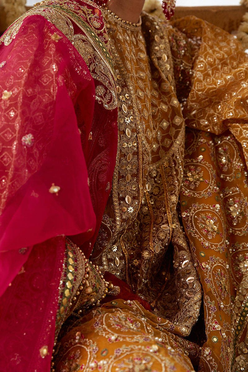 Mohsin Naveed Ranjha Zarlish Wedding Collection Vol-3 – Kesari - Image 10