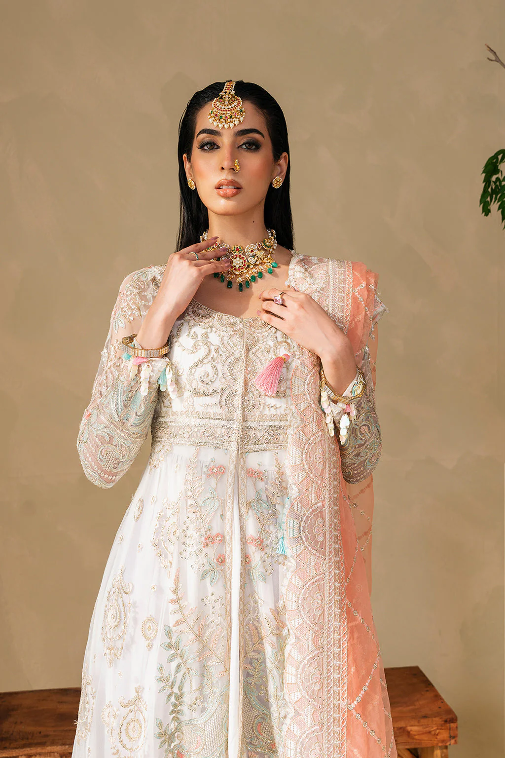 Muneefanaz Raha Luxury Formal Collection 2023 – Ivory - Image 3