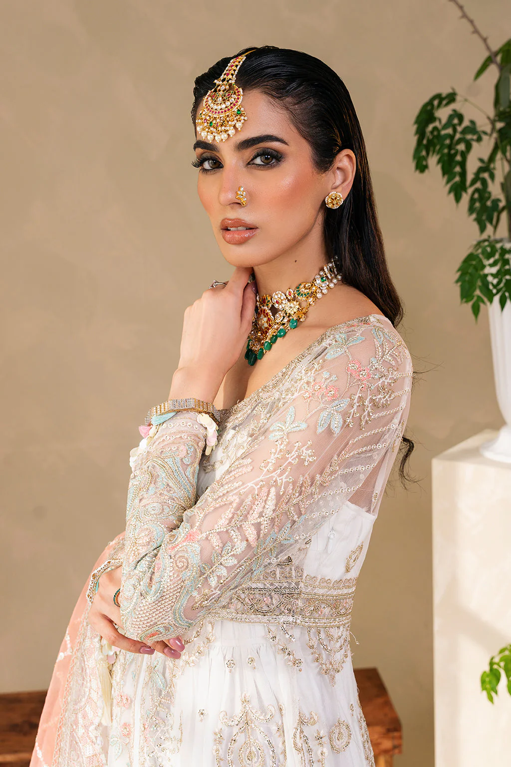Muneefanaz Raha Luxury Formal Collection 2023 – Ivory - Image 5