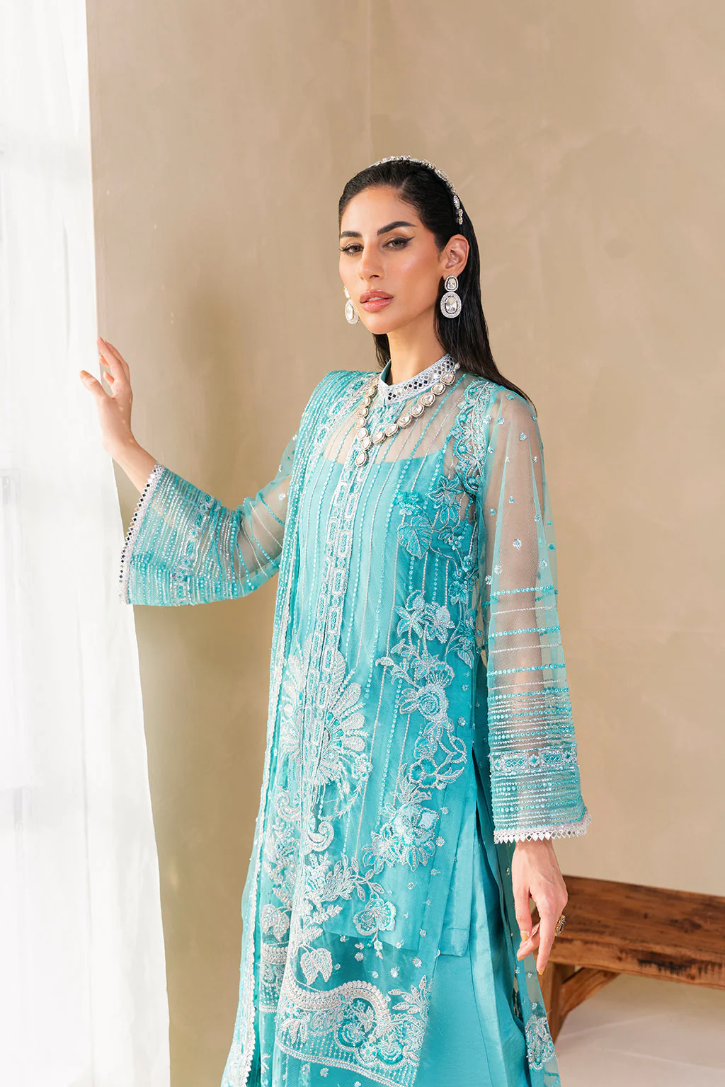 Muneefanaz Raha Luxury Formal Collection 2023 – Sage - Image 6
