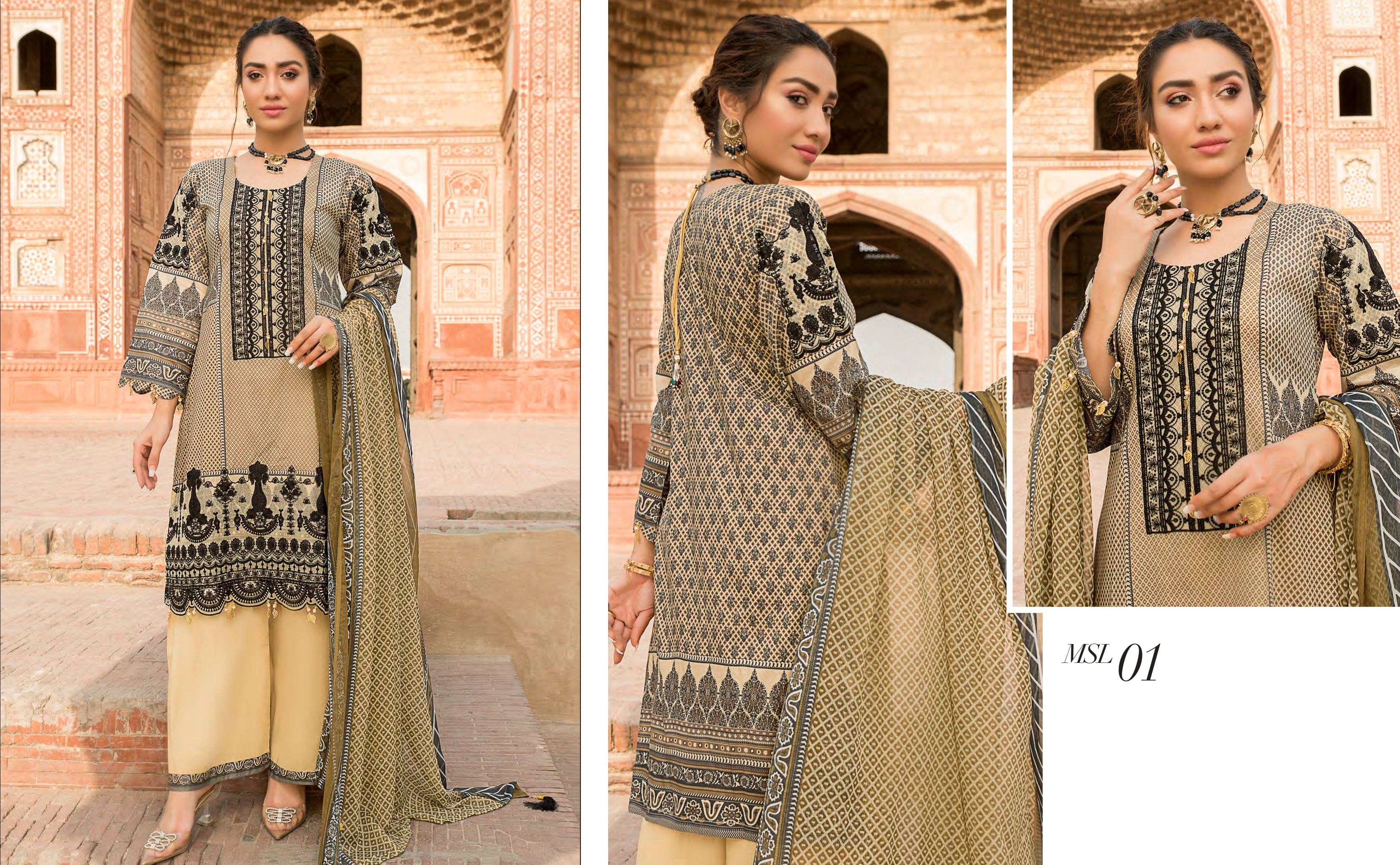 Munira Festive Embroidered Lawn Stitched Collection – MSL-01 - Image 2