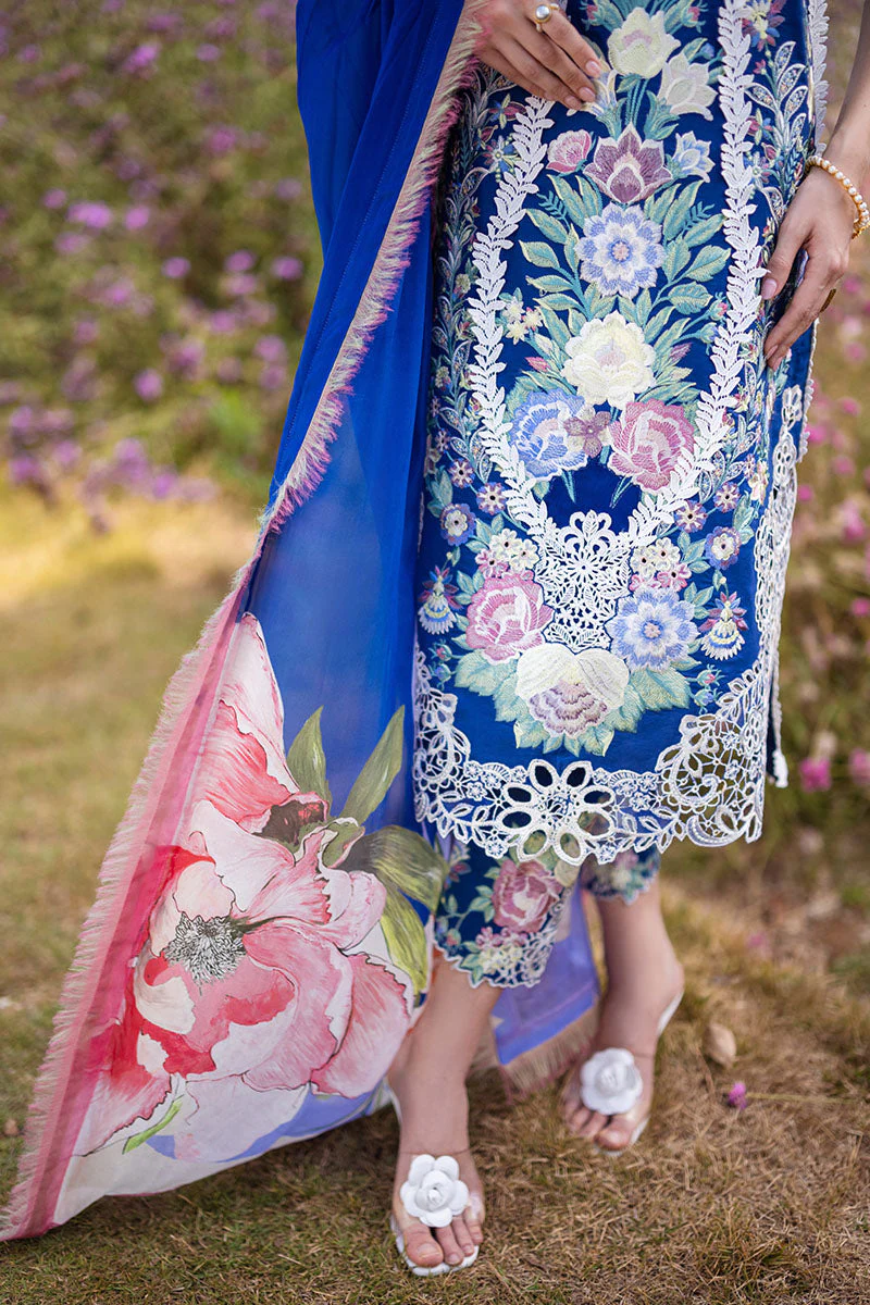 Mushq Hemline Secret Garden Lawn Collection 2024 – Blue Morpho - Image 6