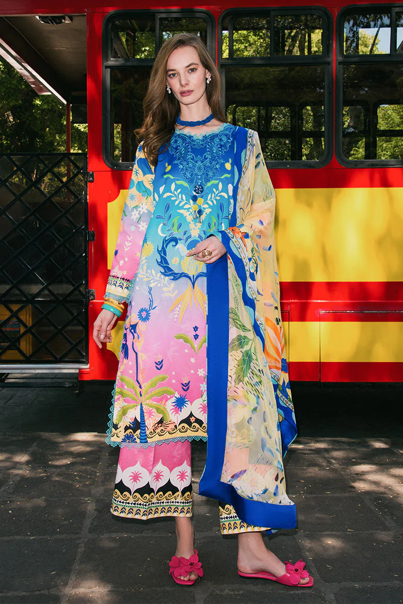 Mushq La Dolce Hemline Lawn Prints Vol-2 – Night Terrace
