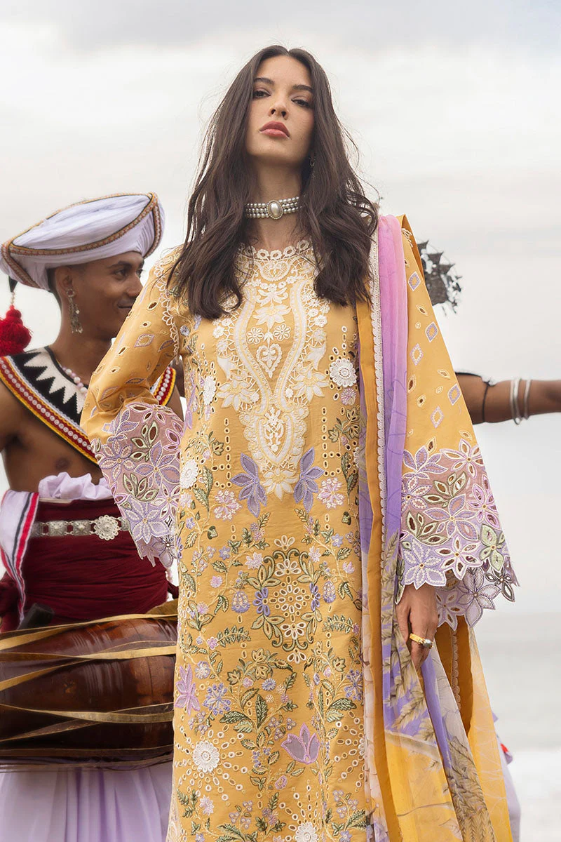 Mushq Manaram Luxury Lawn – Gold Glow - Image 2