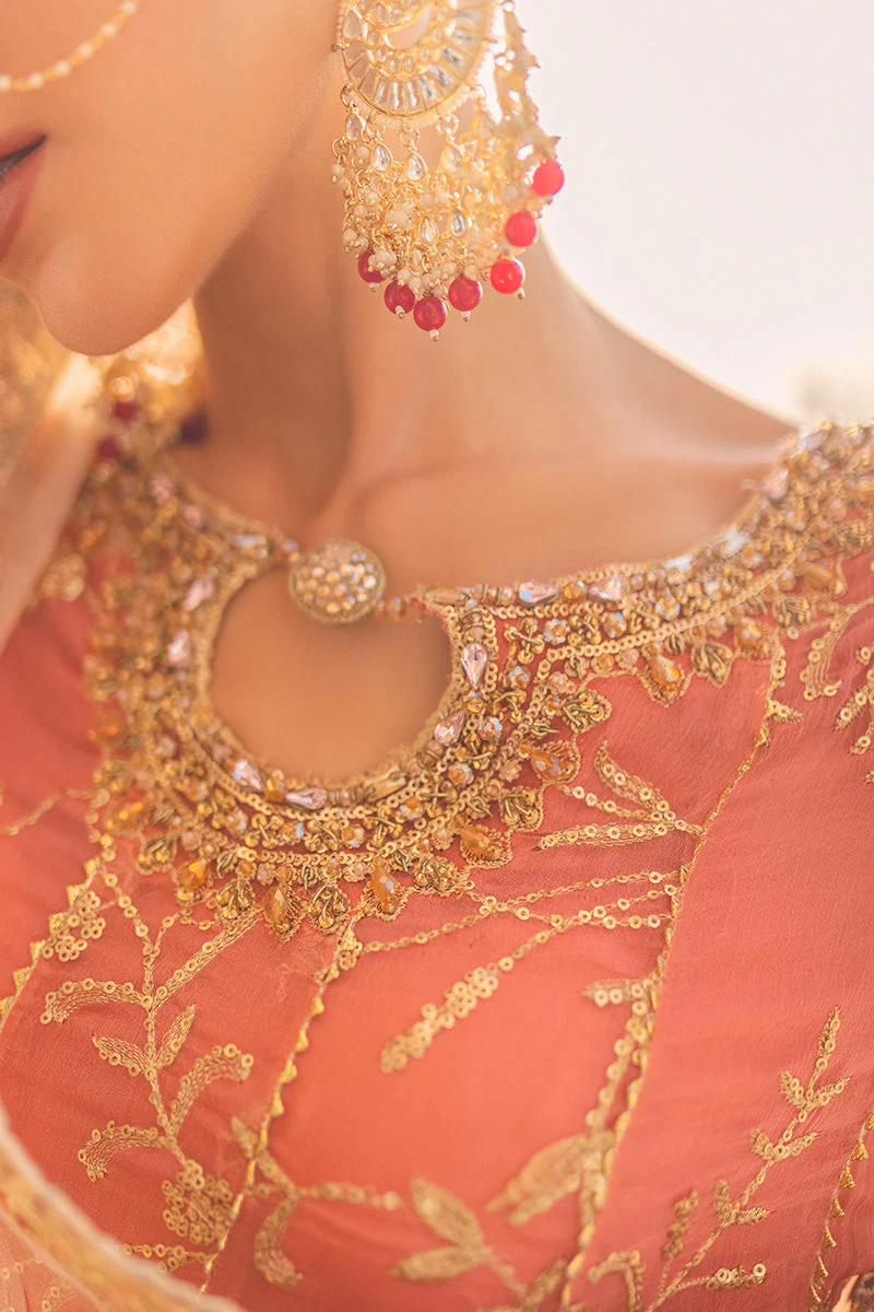 Mushq Monsoon Wedding Luxury Chiffon Collection – CORAL ALMOND - Image 4