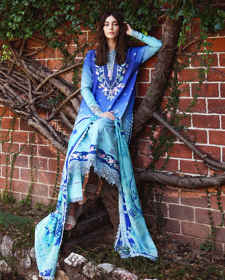 Mushq Solace Ombre Chikankari Lawn – Moonlit Ease - Image 2