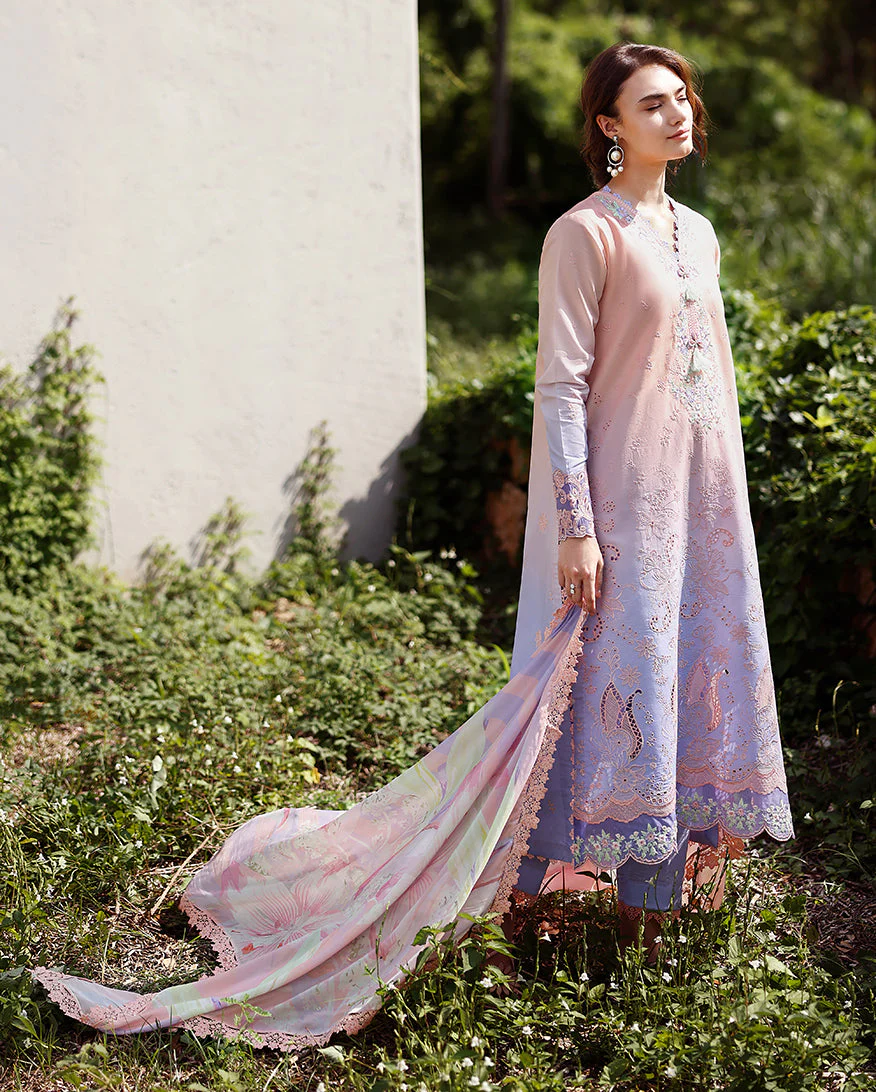 Mushq Solace Ombre Chikankari Lawn – Morning Veil - Image 2