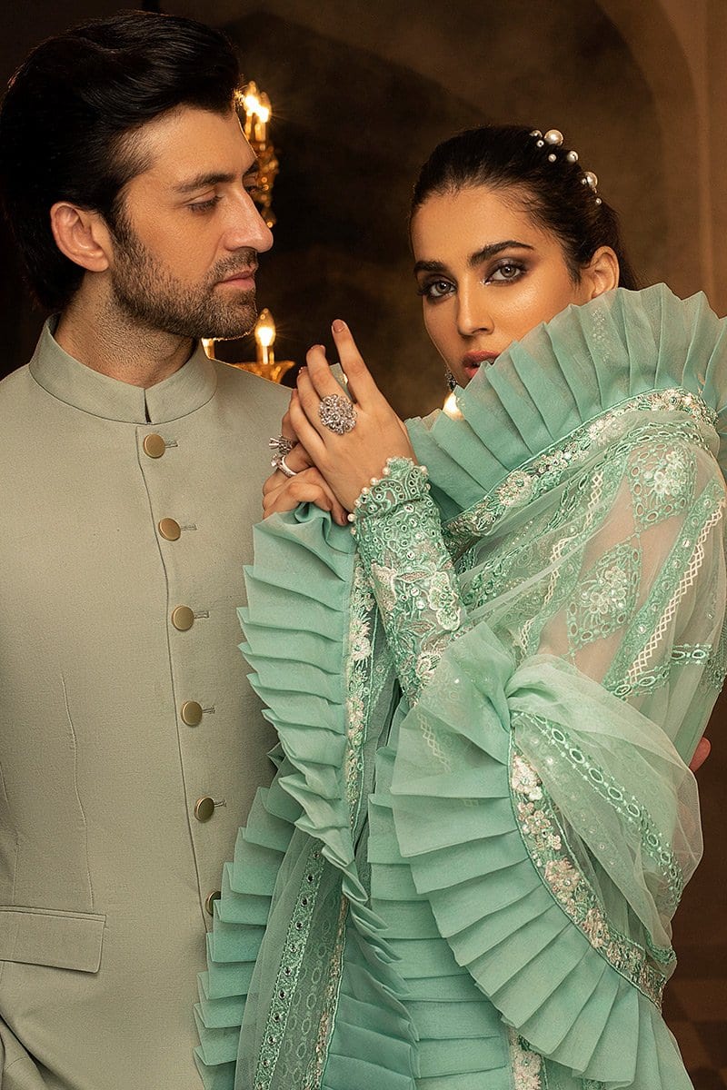 Mushq Tissue De Luxe Luxury Formal Collection 2020 – 
MCL-8 Mint Melody - Image 2