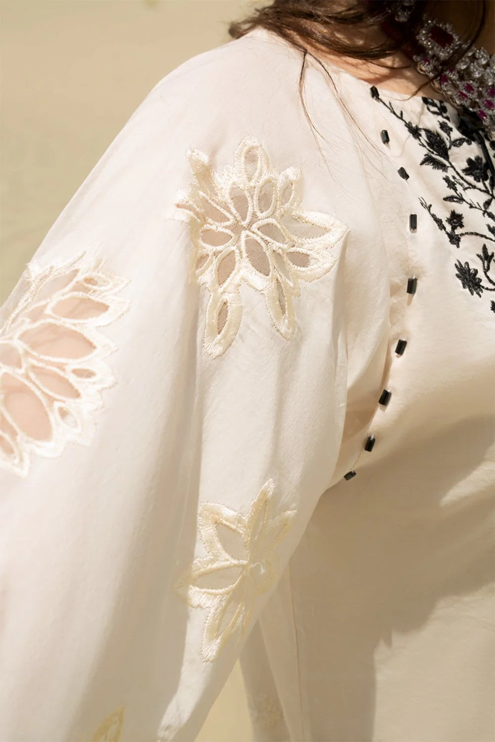 Nisa Hussain Luxury Lawn Collection '21 – NHL05-ALMOND VOILET - Image 4