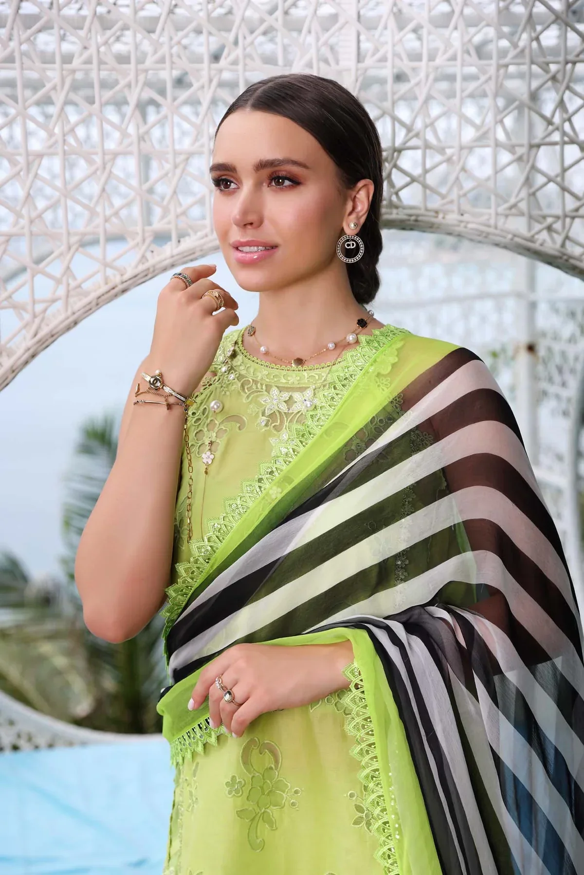 Noor by Saadia Asad Luxe Printkari Lawn 2024 – D8-B - Image 6