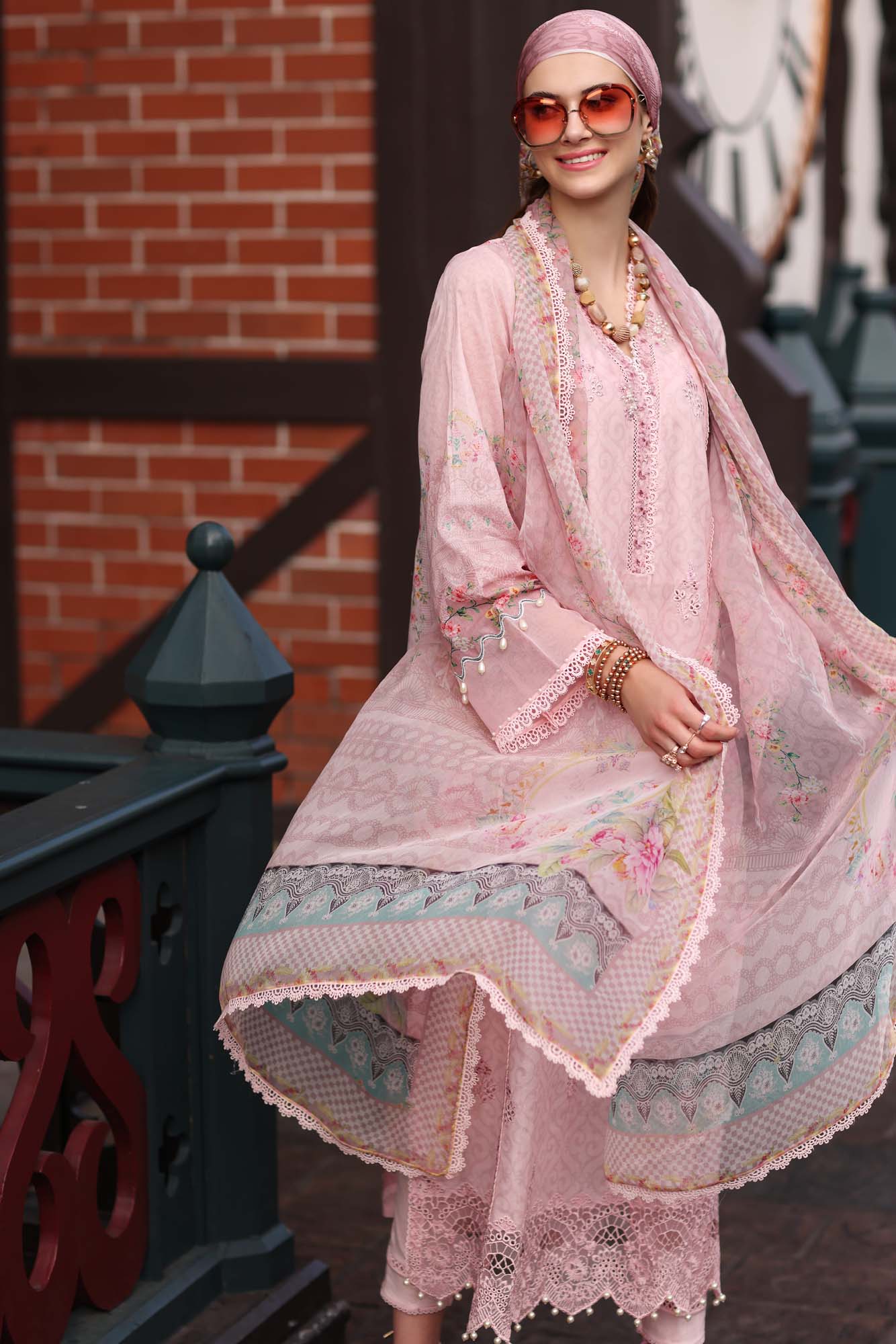 Noor by Saadia Asad Luxe PrintKari Lawn Collection – D3-B - Image 3