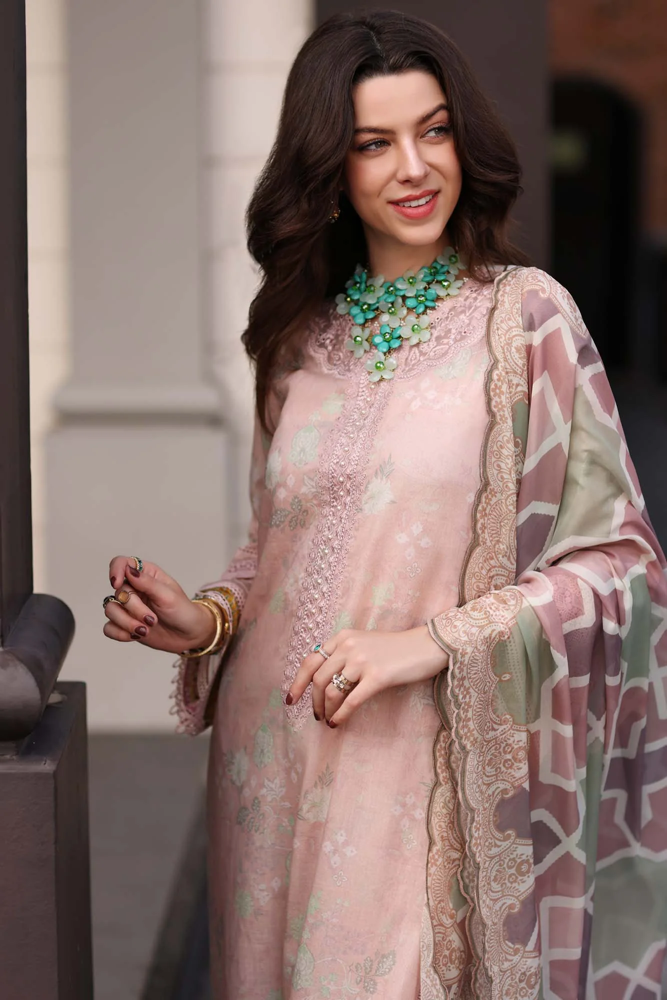 Noor by Saadia Asad Luxe PrintKari Lawn Collection – D4-B - Image 2