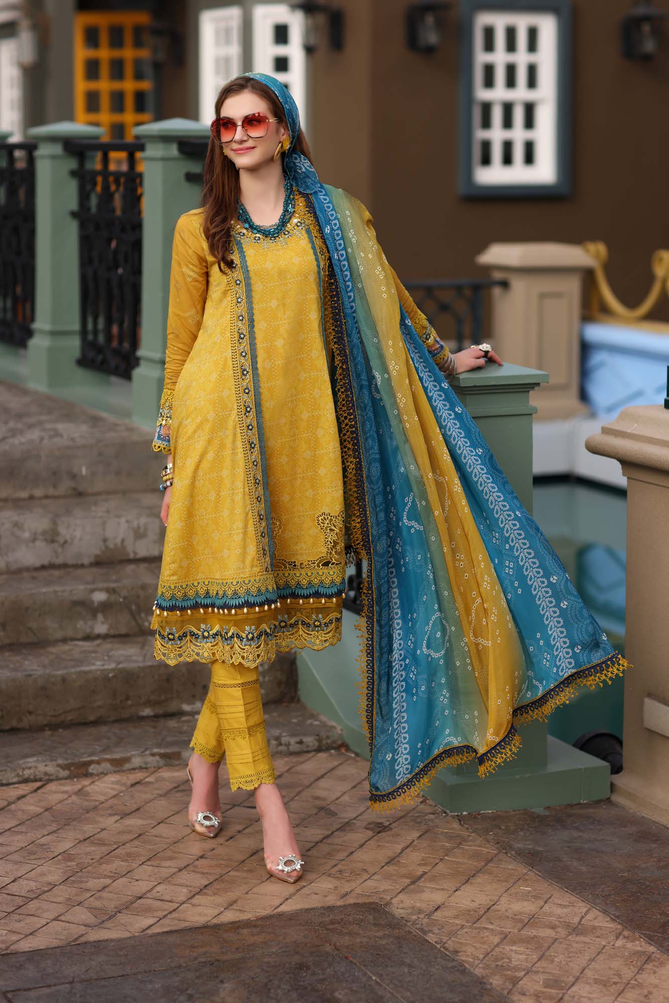 Noor by Saadia Asad Luxe PrintKari Lawn Collection – D5-B - Image 3