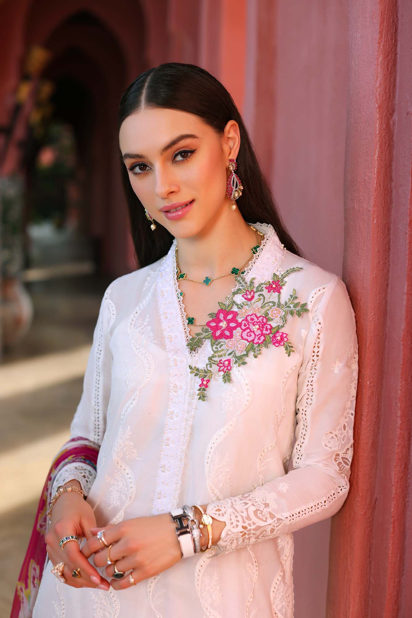 Noor by Saadia Asad Luxury Chikankari Lawn Collection 2023 – NLCL23-D1-A - Image 4