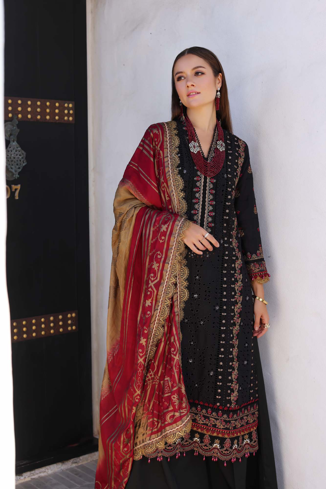Noor by Saadia Asad Luxury Chikankari Lawn Collection 2023 – NLCL23-D11-B - Image 2