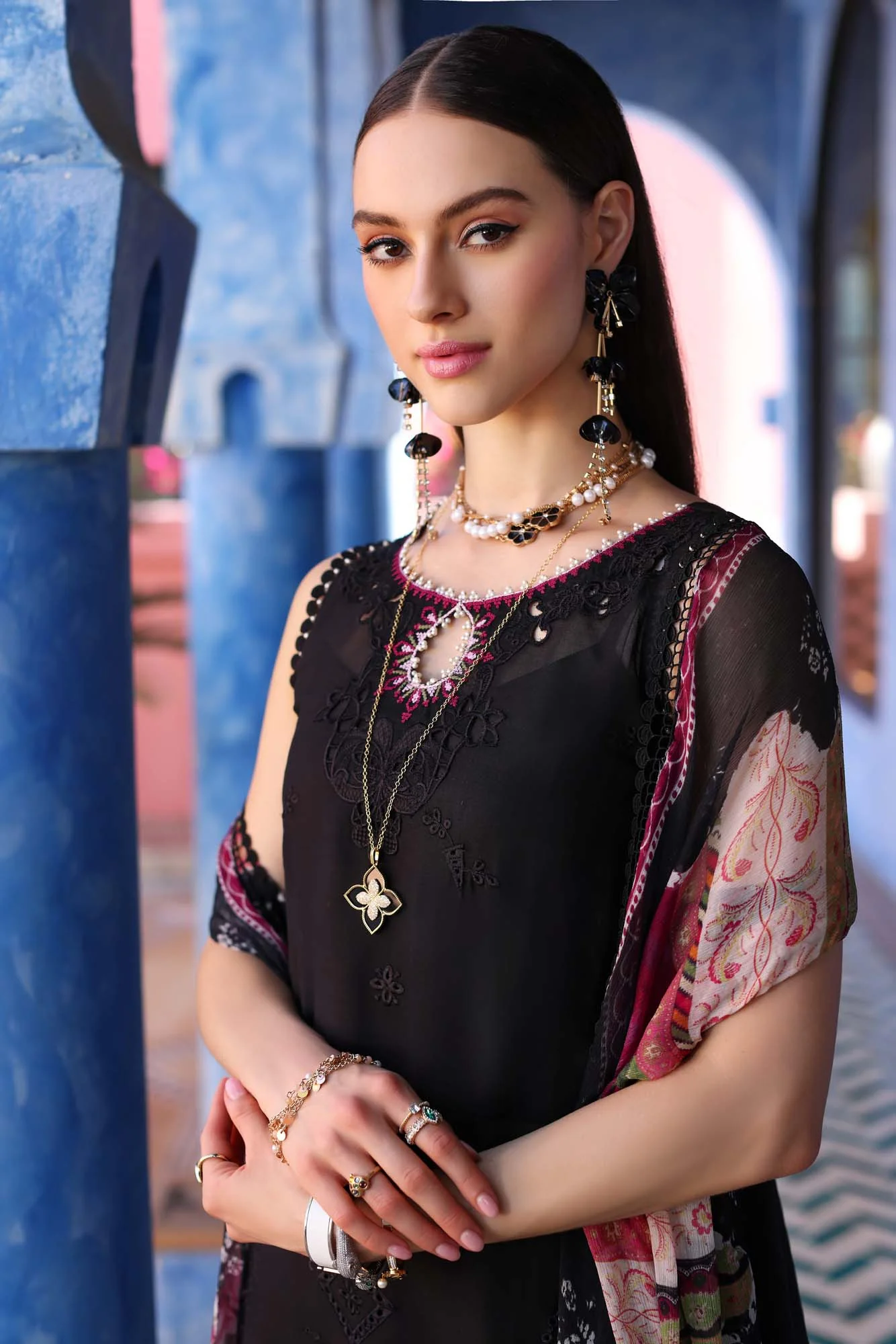 Noor by Saadia Asad Luxury Chikankari Lawn Collection 2023 – NLCL23-D6-A - Image 4