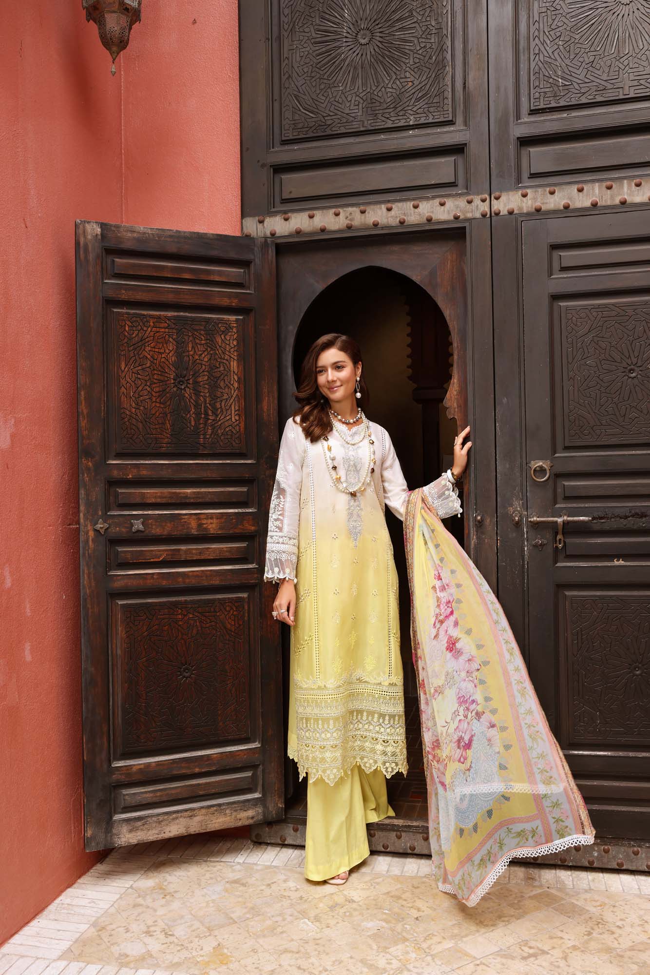 Noor by Saadia Asad Luxury Chikankari Lawn Collection 2023 – NLCL23-D7-A - Image 4