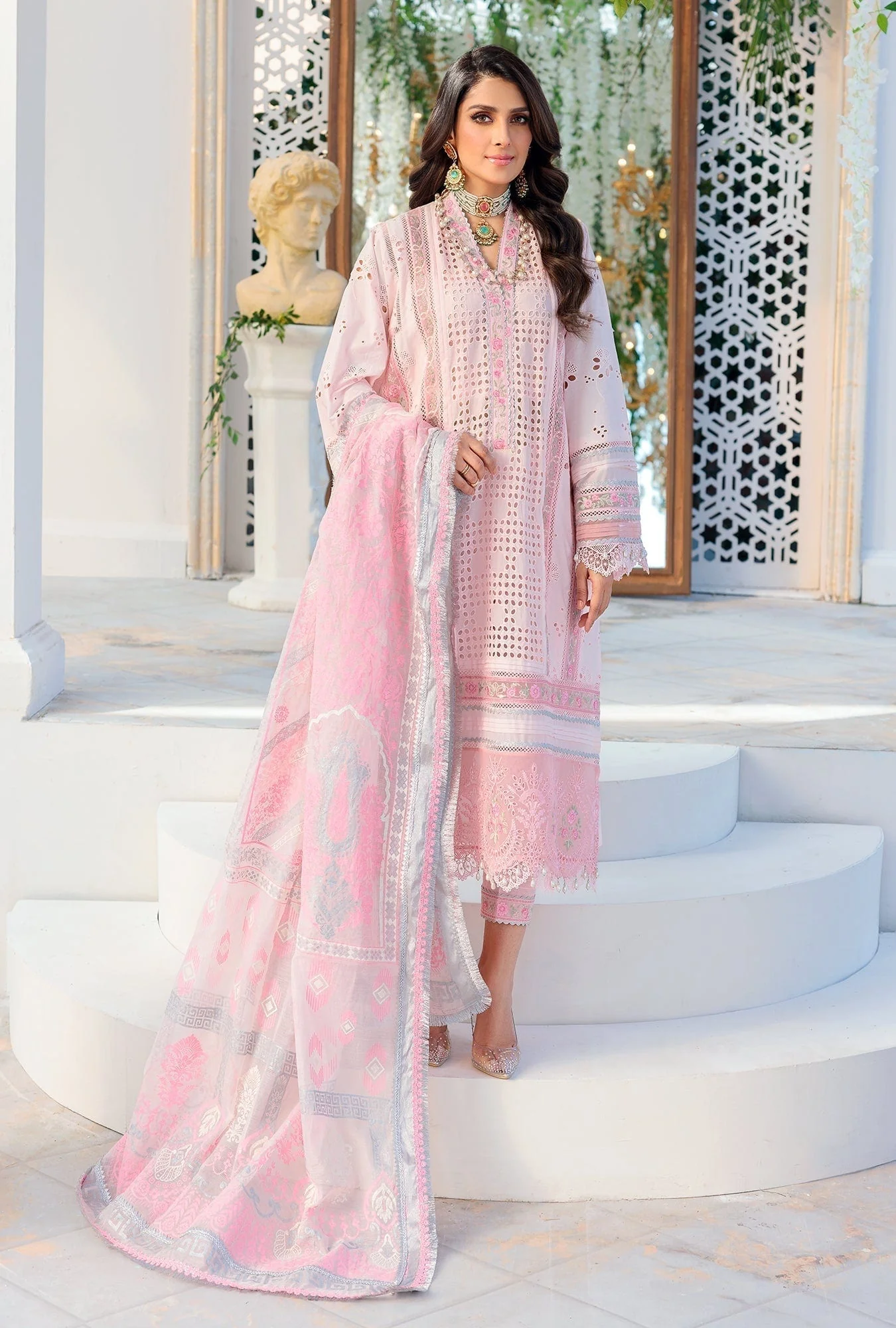 Noor by Saadia Asad Luxury Chikankari Lawn Collection – D1-A - Image 2