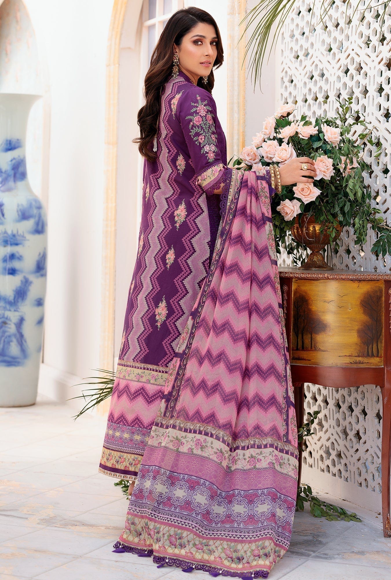 Noor by Saadia Asad Luxury Chikankari Lawn Collection – D2-A - Image 3